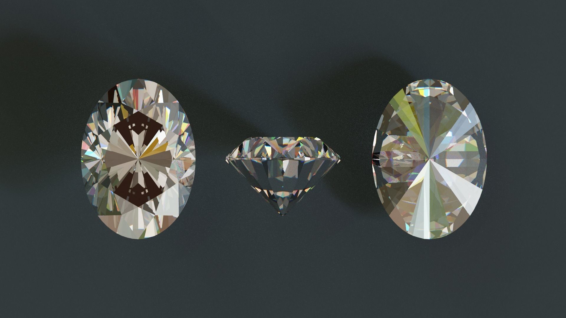 Diamonds Low-poly 3D model_38