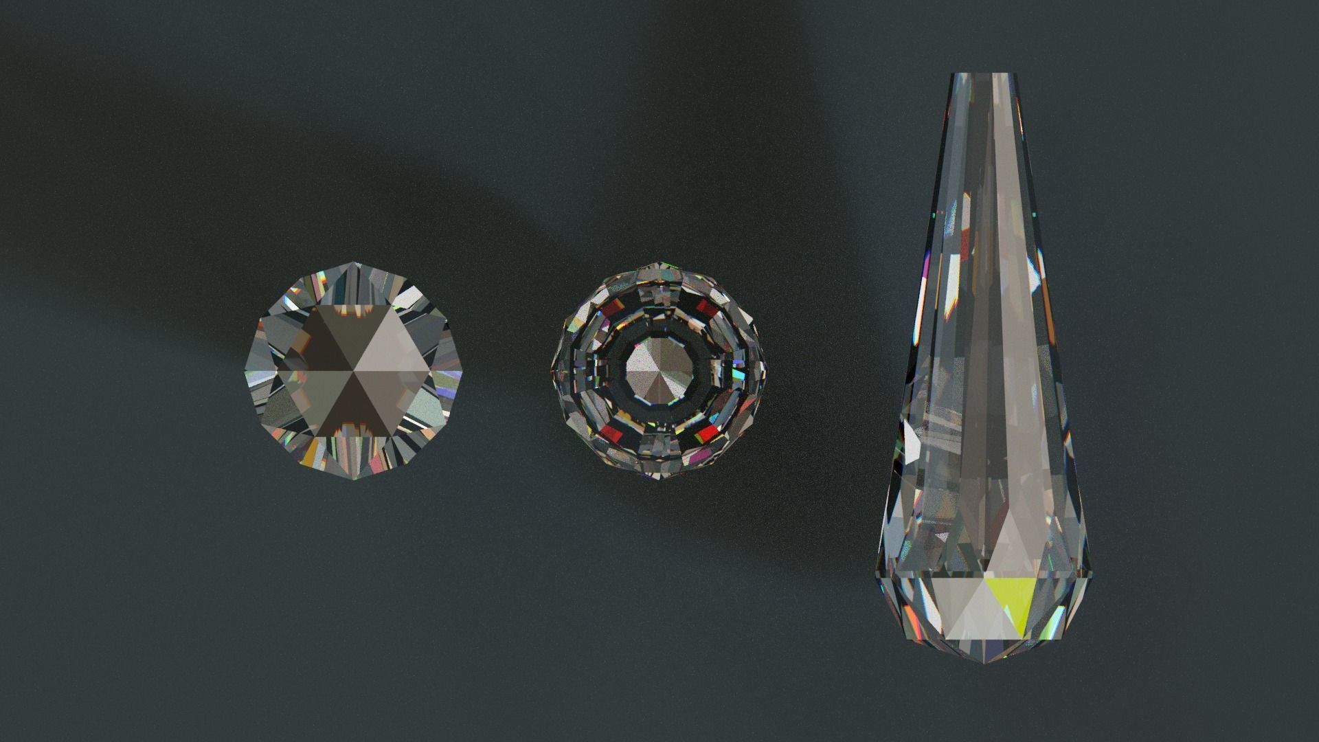 Diamonds Low-poly 3D model_15