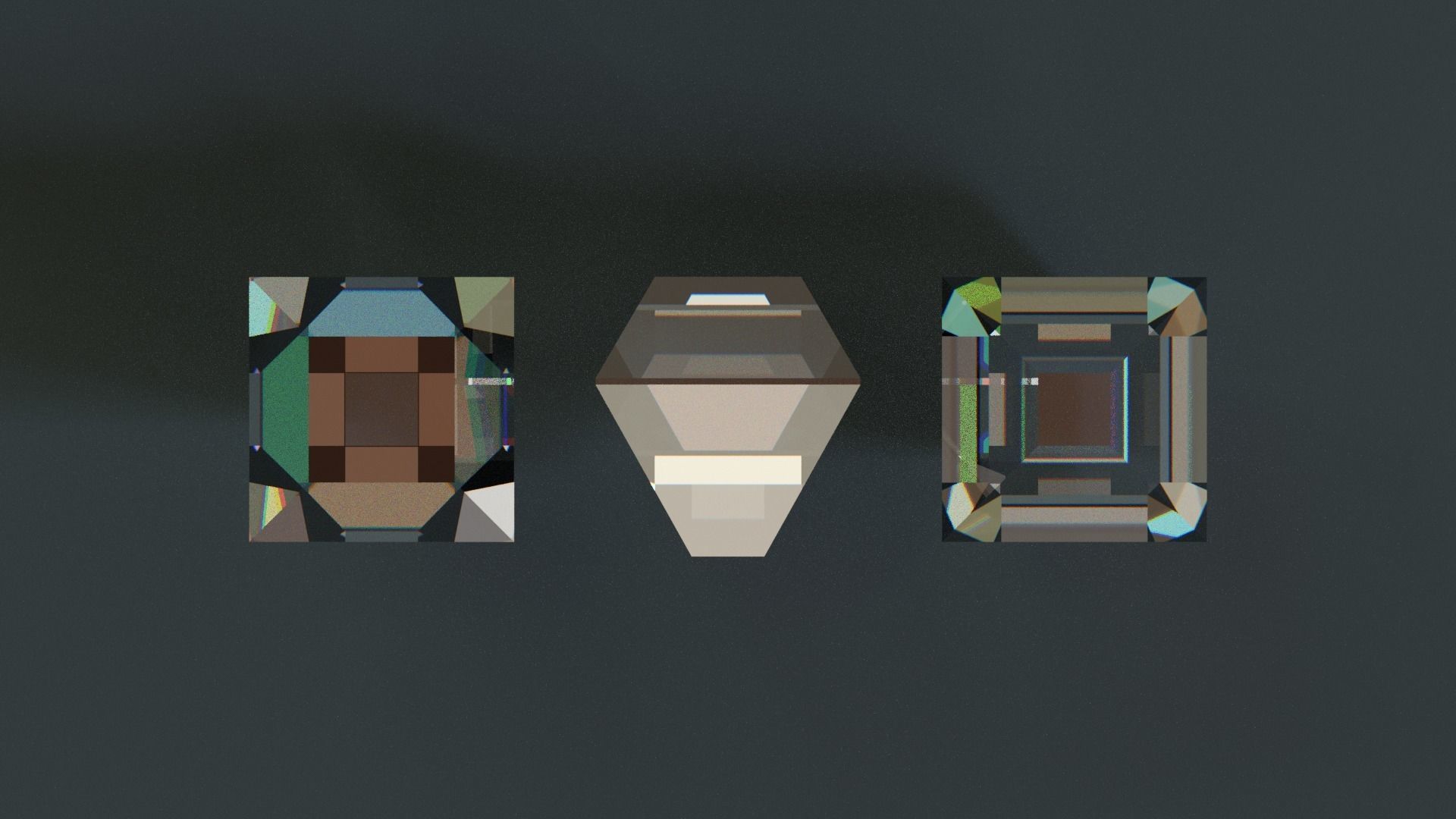 Diamonds Low-poly 3D model_63