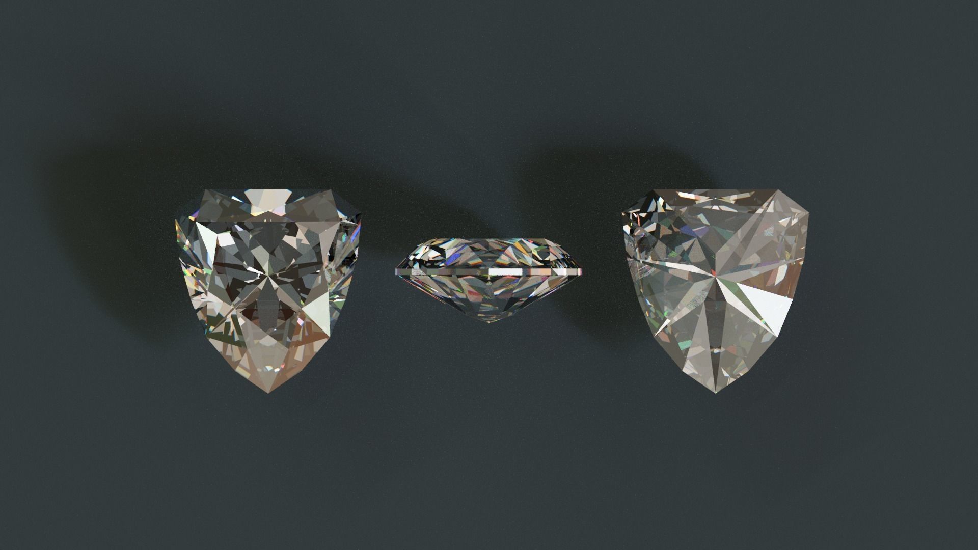 Diamonds Low-poly 3D model_60