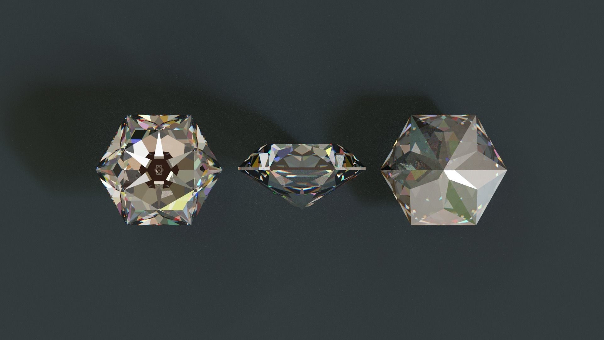 Diamonds Low-poly 3D model_24