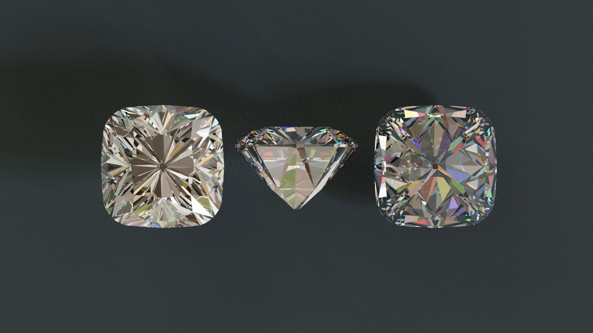 Diamonds Low-poly 3D model_14