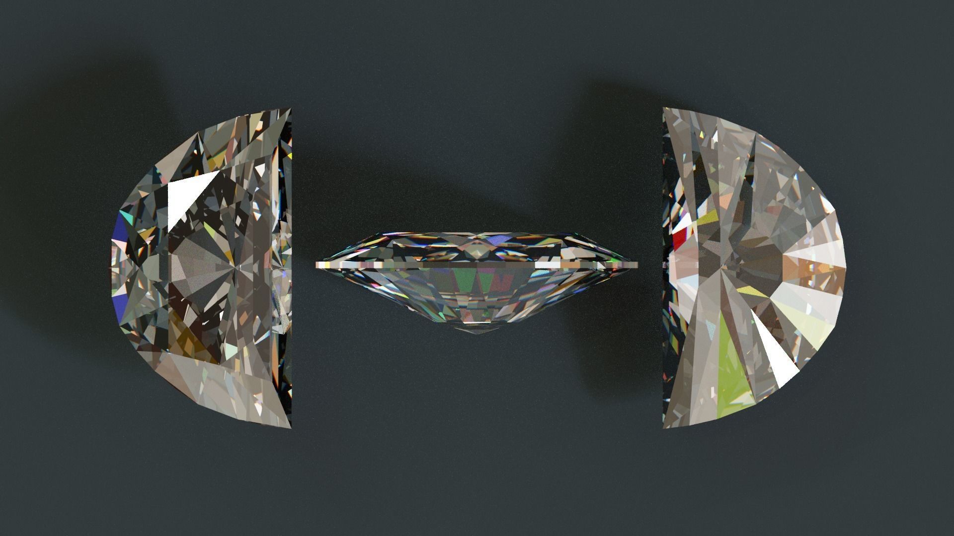 Diamonds Low-poly 3D model_21