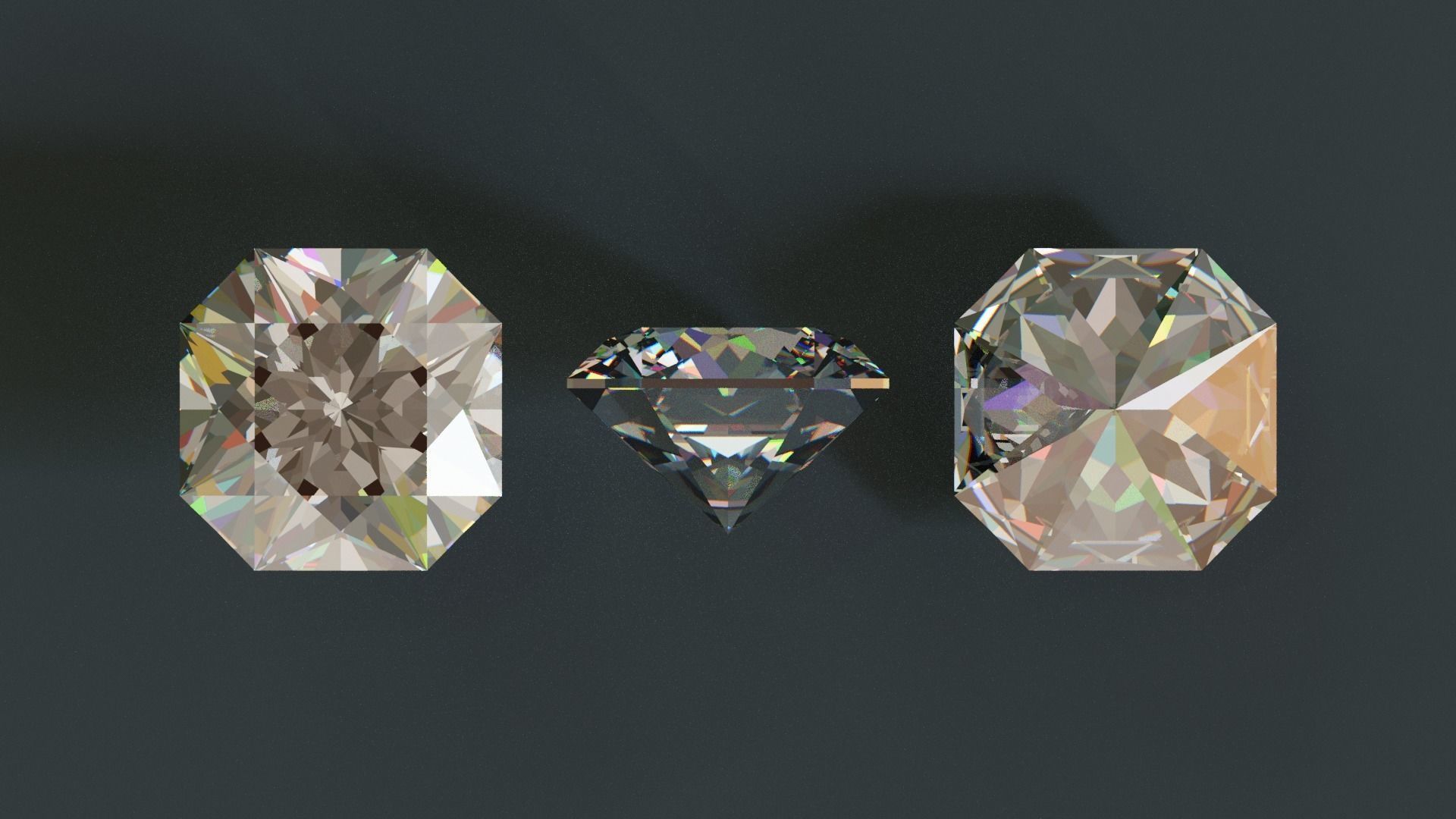 Diamonds Low-poly 3D model_19