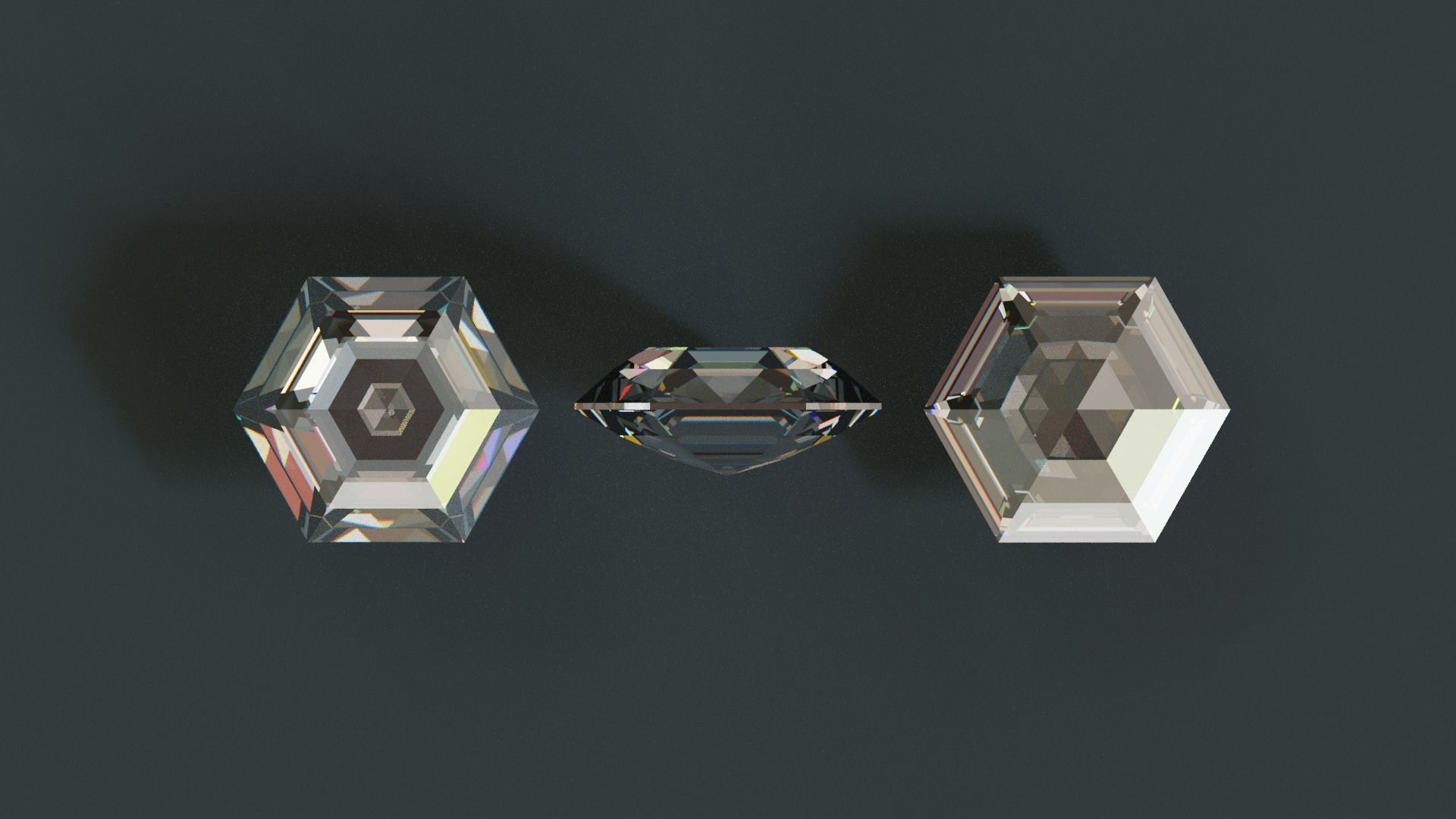 Diamonds Low-poly 3D model_23
