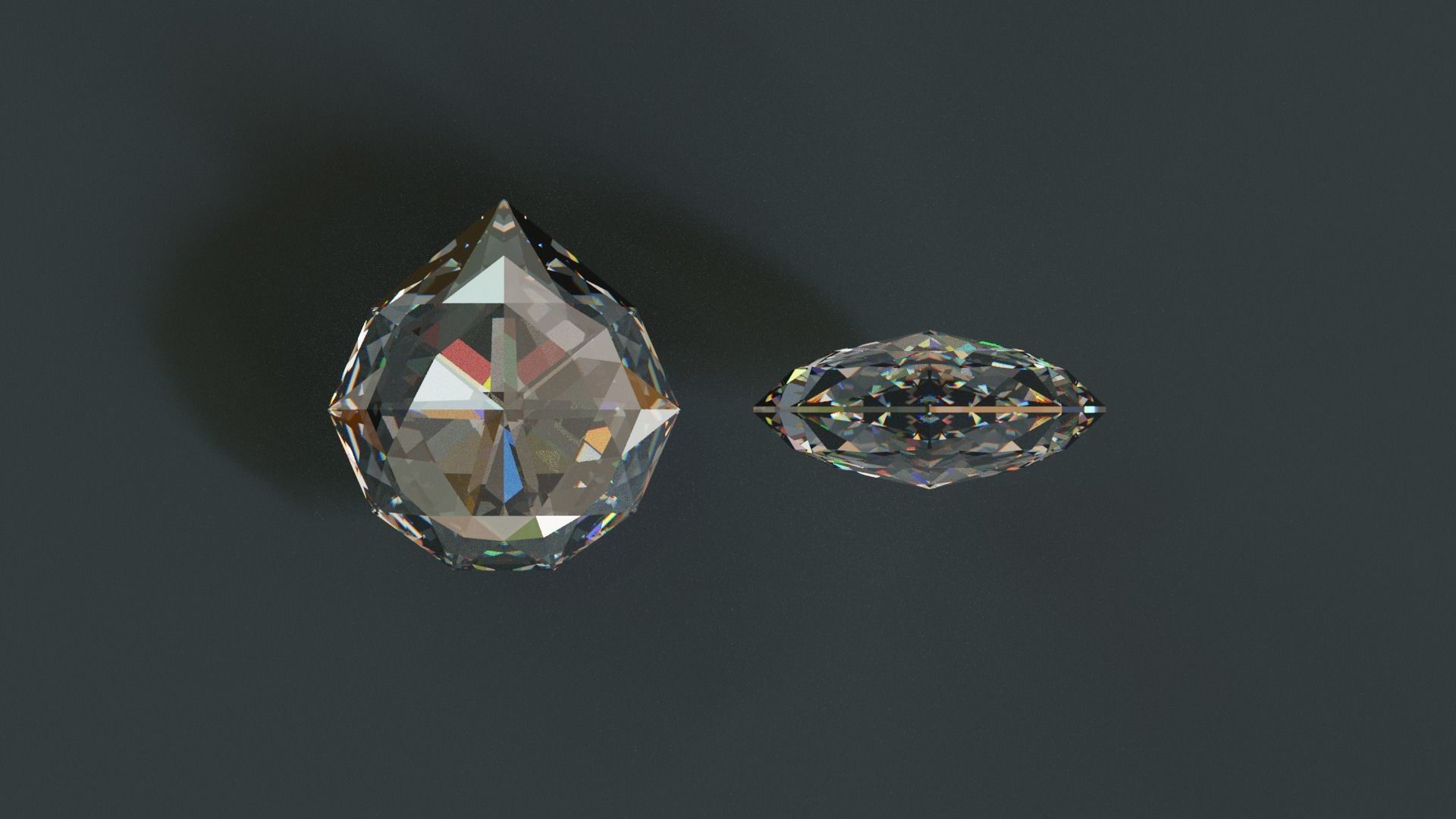 Diamonds Low-poly 3D model_40