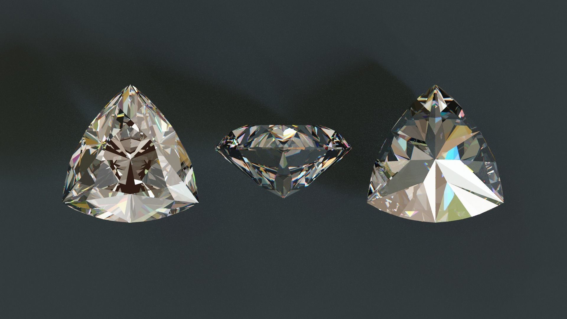 Diamonds Low-poly 3D model_67