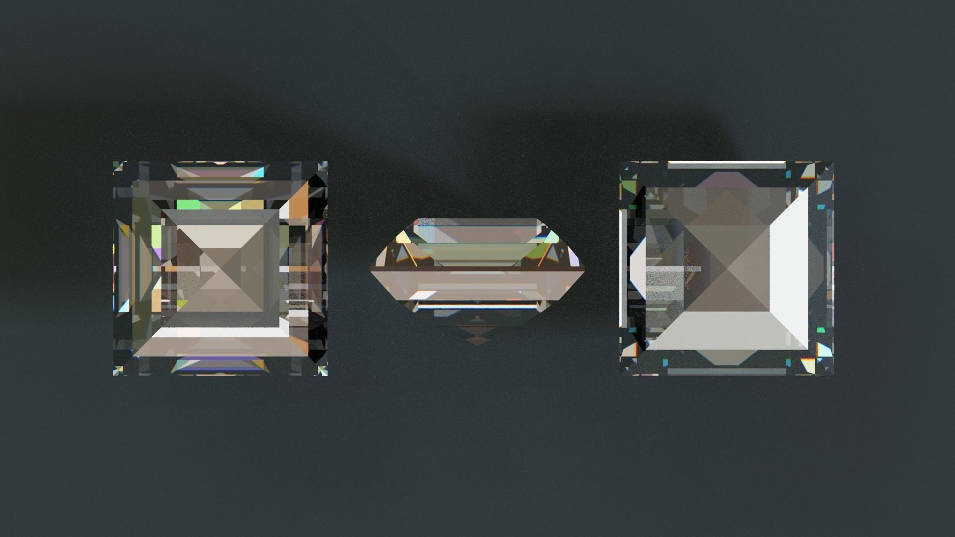 Diamonds Low-poly 3D model_62