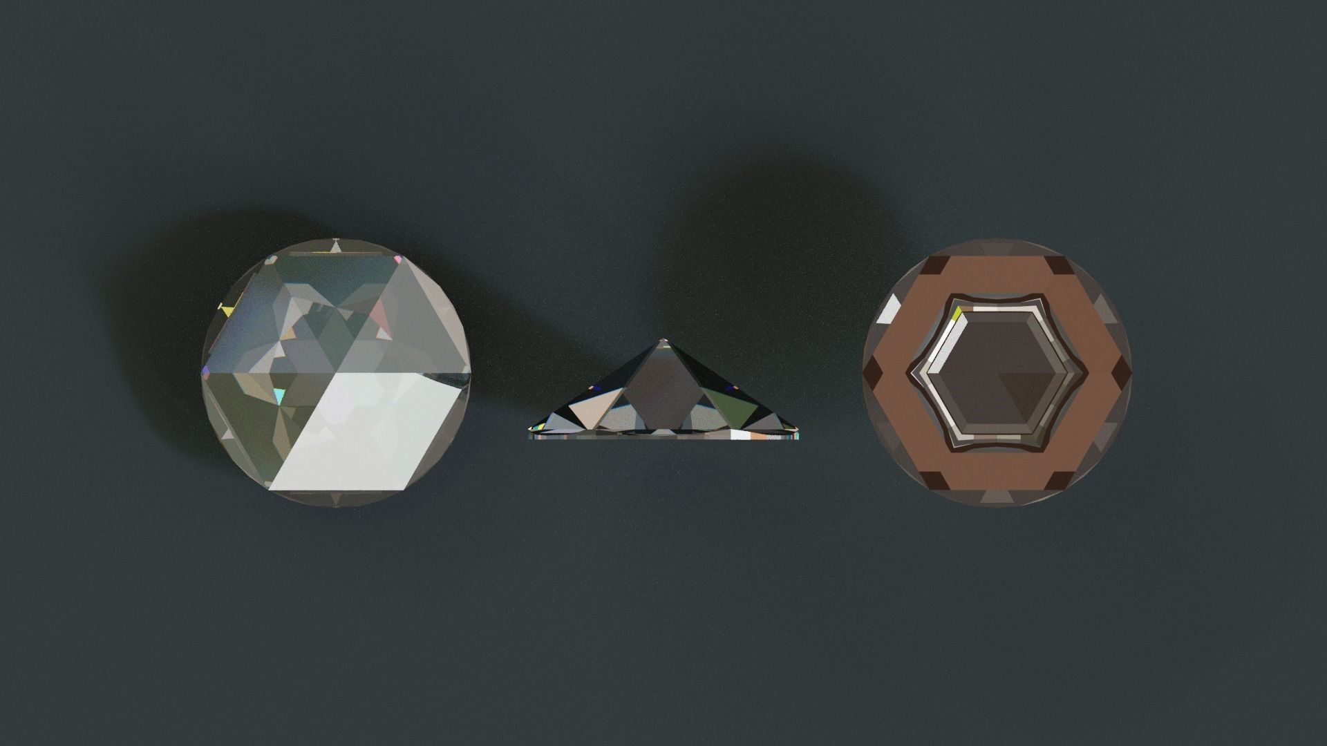 Diamonds Low-poly 3D model_56
