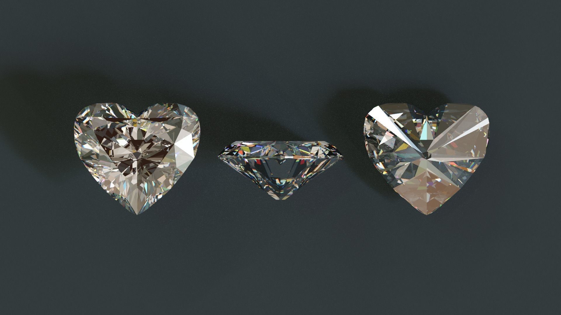 Diamonds Low-poly 3D model_22