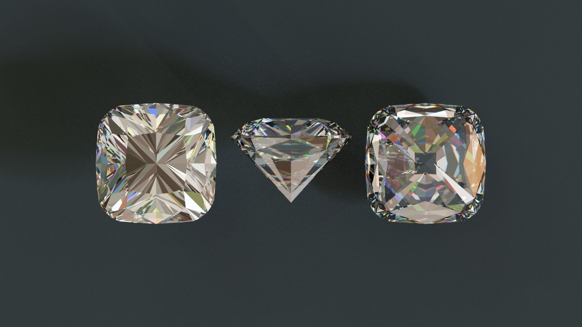 Diamonds Low-poly 3D model_13