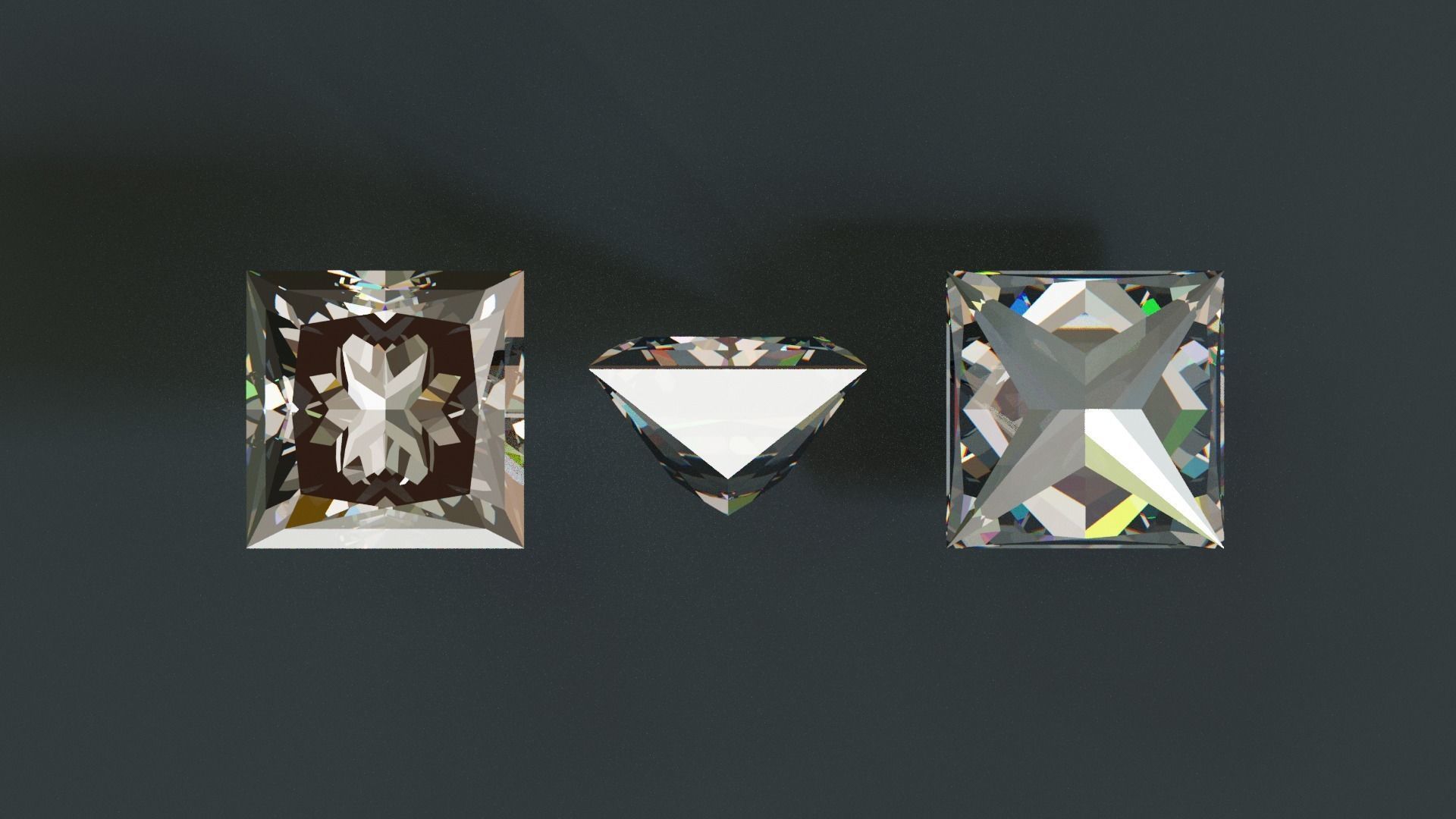 Diamonds Low-poly 3D model_44