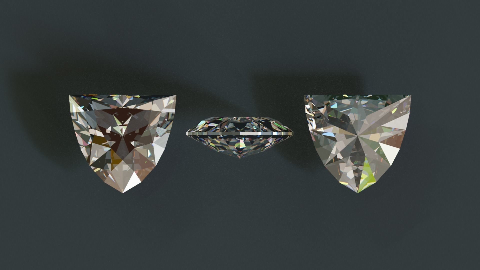 Diamonds Low-poly 3D model_59