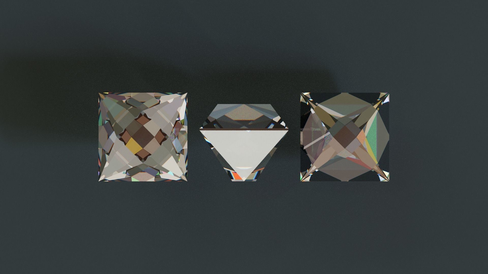 Diamonds Low-poly 3D model_20