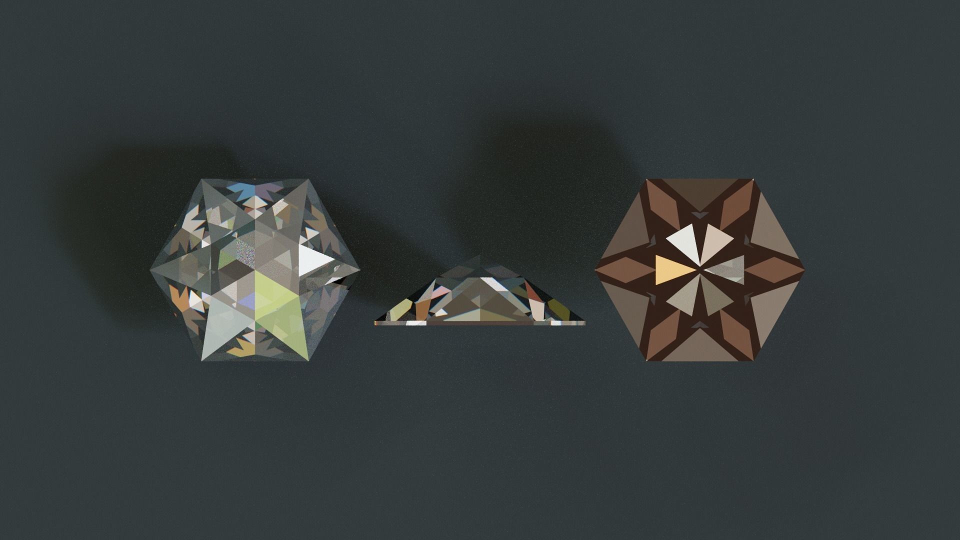 Diamonds Low-poly 3D model_51