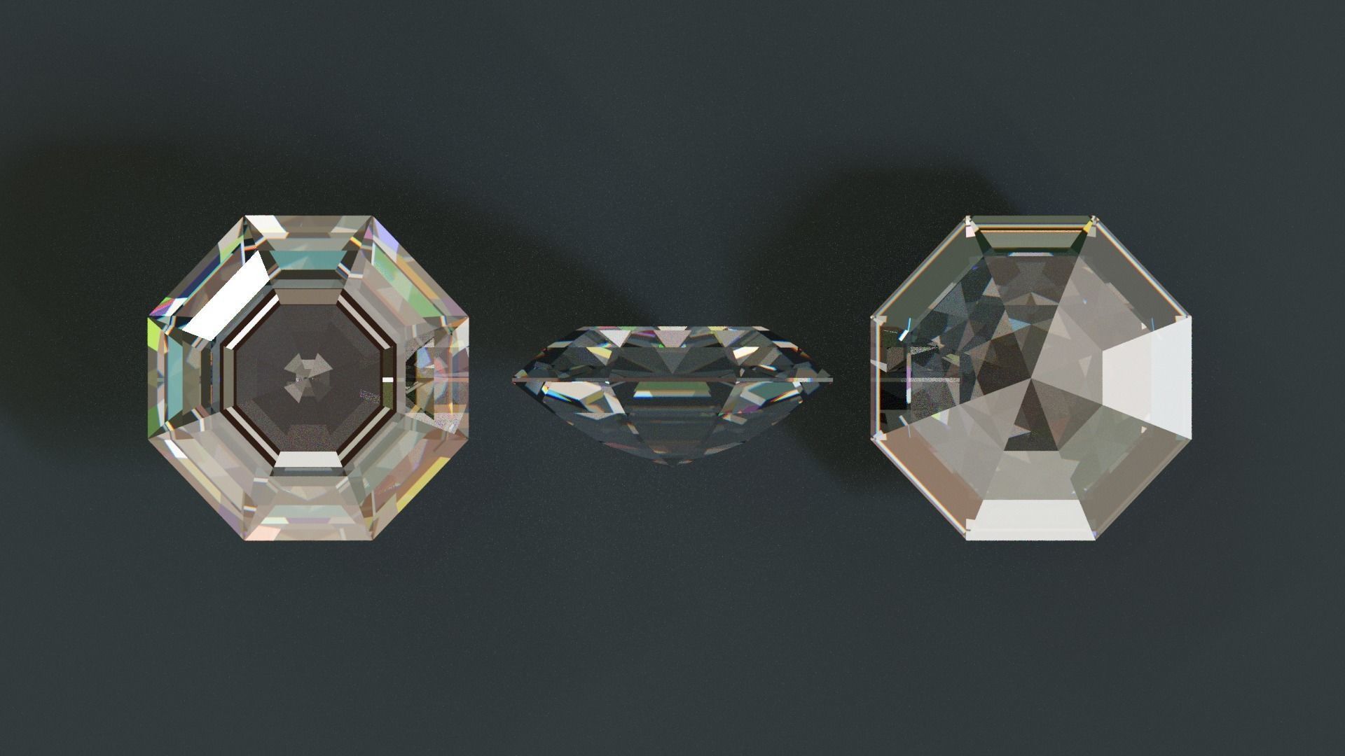 Diamonds Low-poly 3D model_33