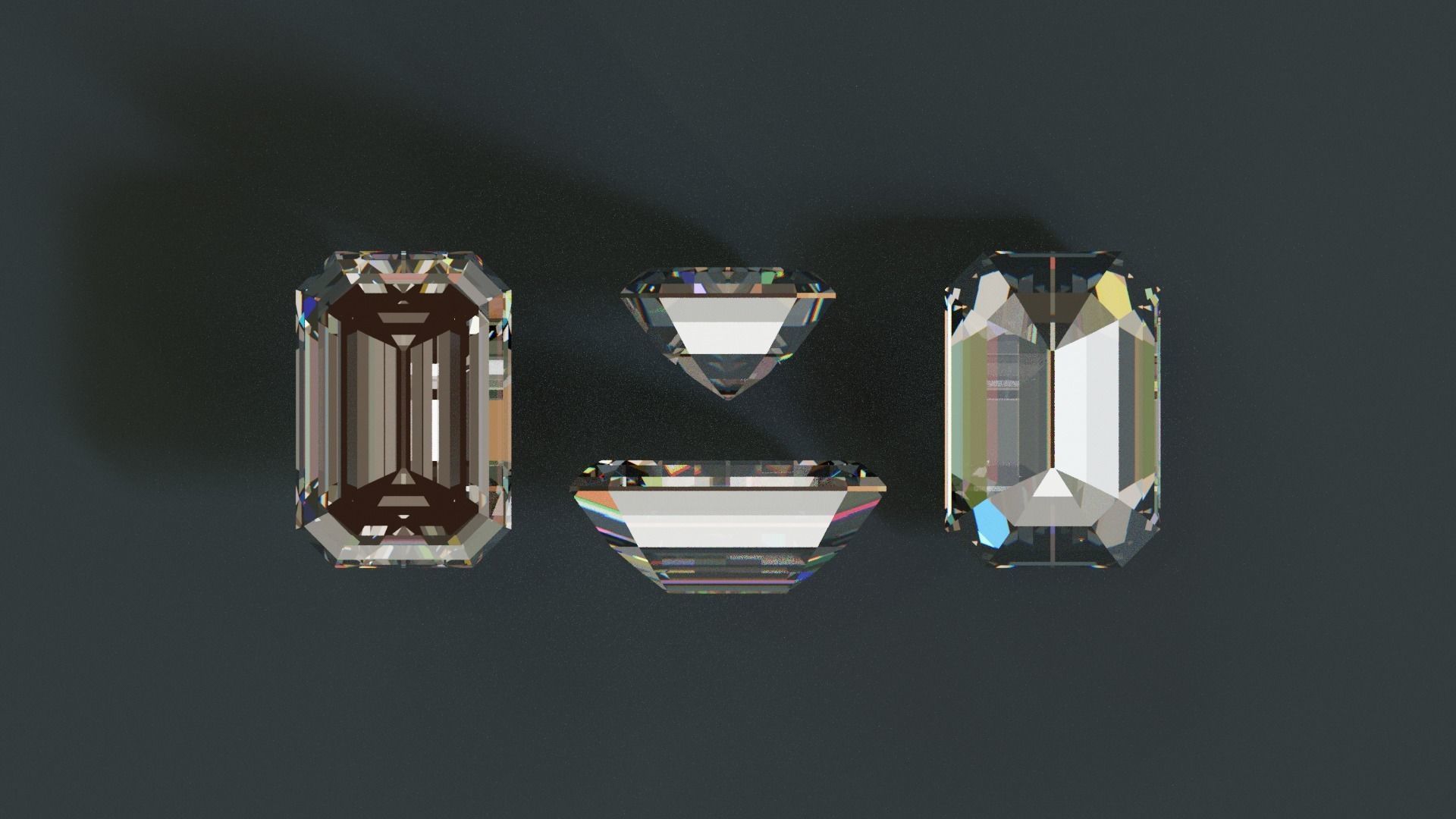 Diamonds Low-poly 3D model_16