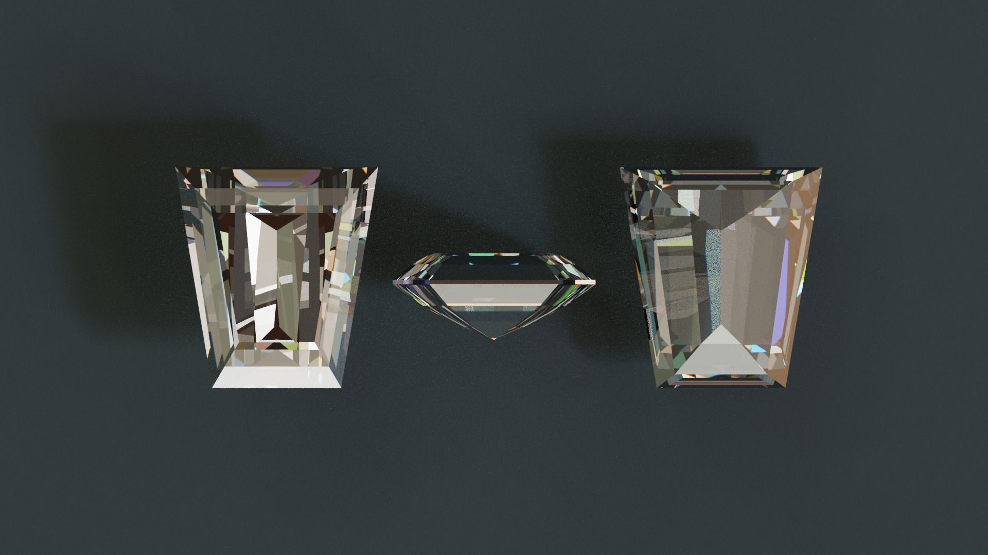 Diamonds Low-poly 3D model_26
