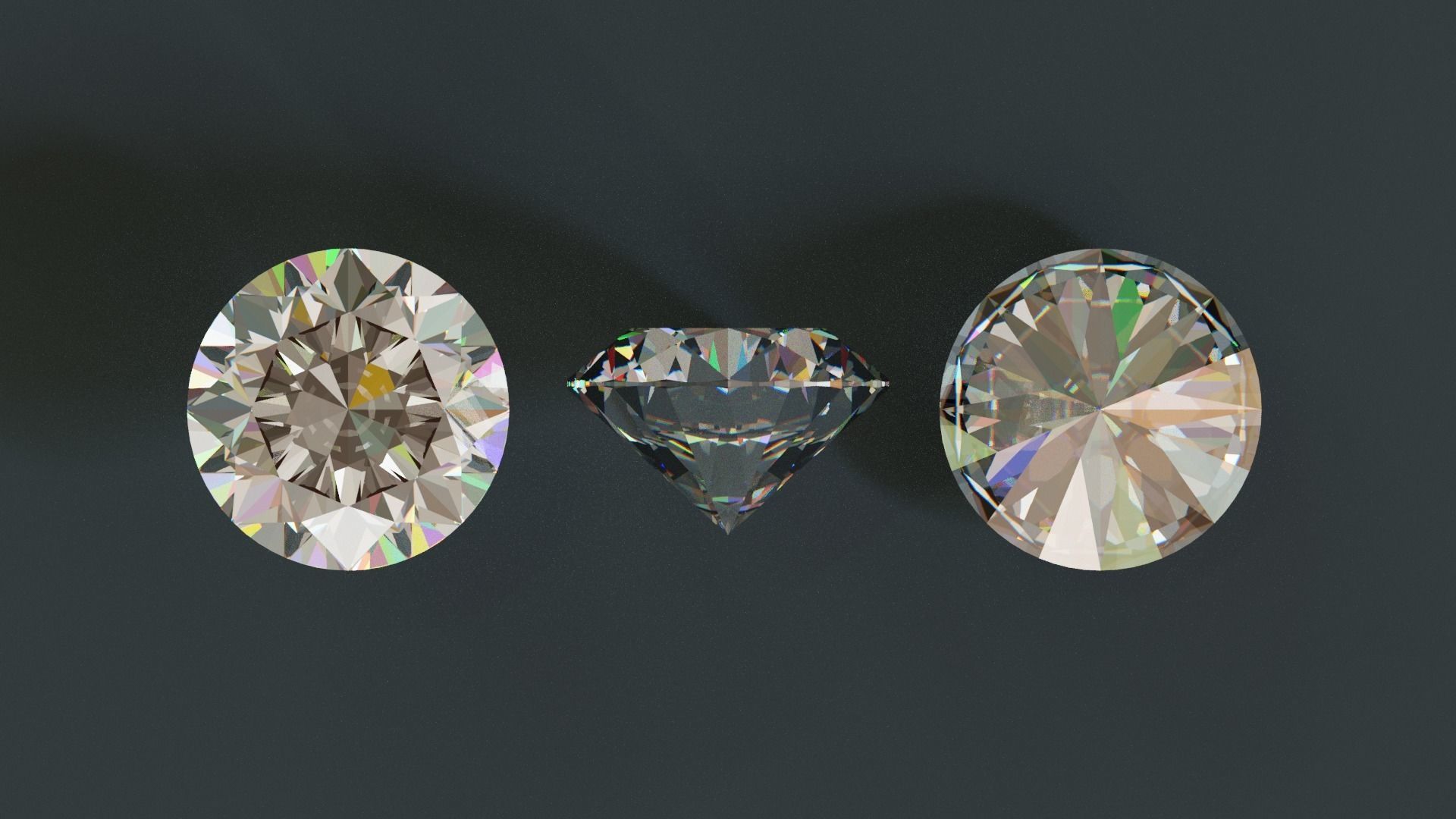 Diamonds Low-poly 3D model_58