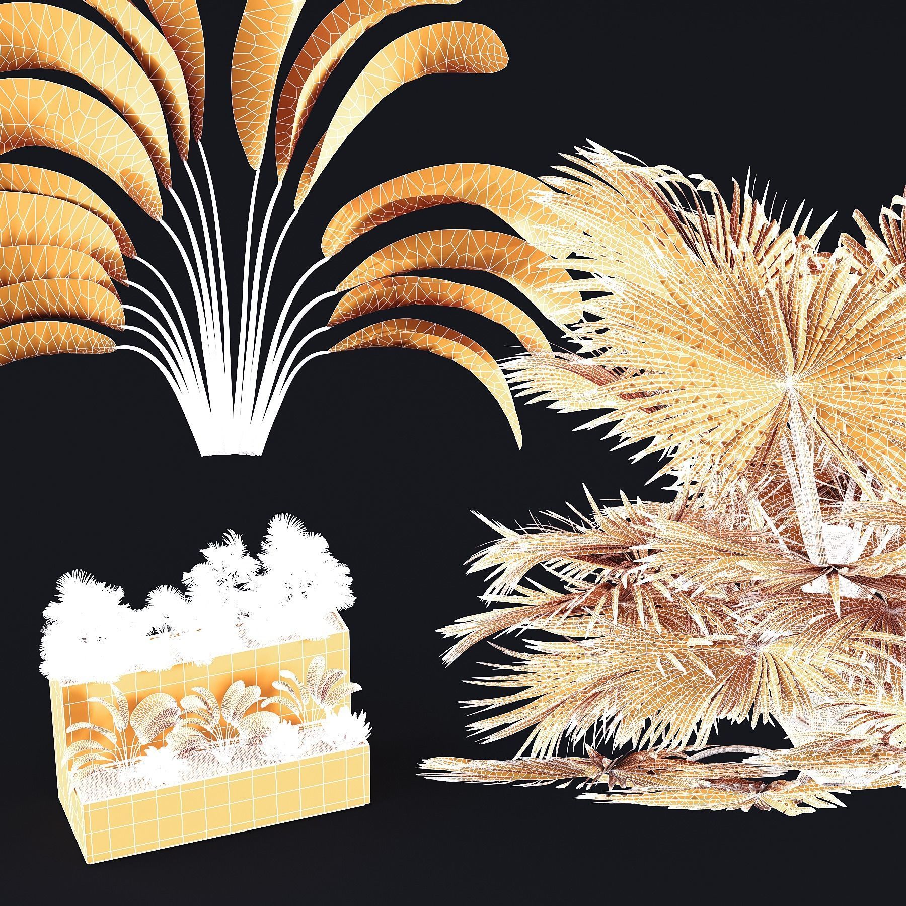 HQ Tree and bush garden box outdoor VOL 11 Free 3D model_3