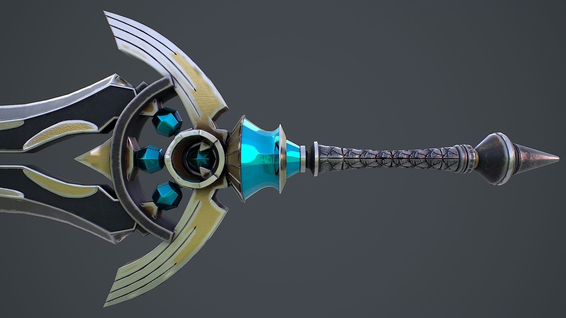 Fantasy Sword 7 3D Model Low-poly 3D model_8