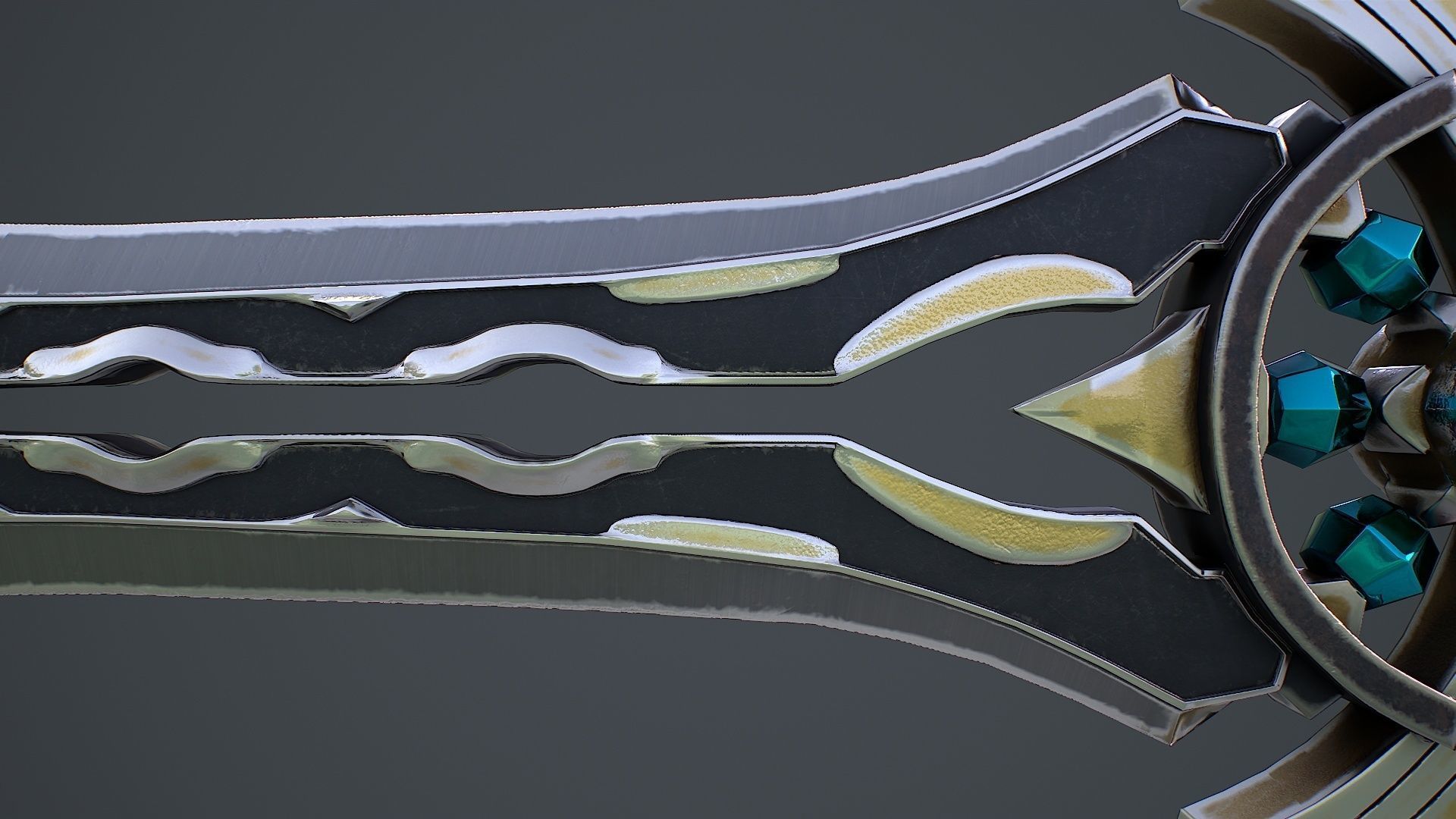 Fantasy Sword 7 3D Model Low-poly 3D model_6