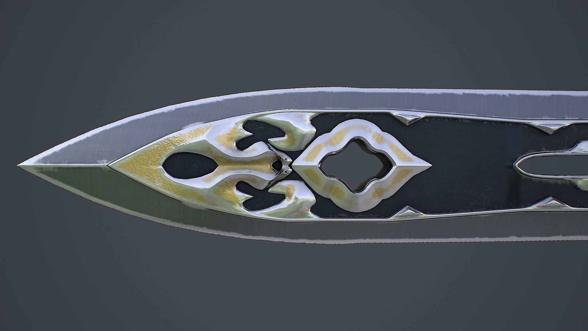 Fantasy Sword 7 3D Model Low-poly 3D model_4