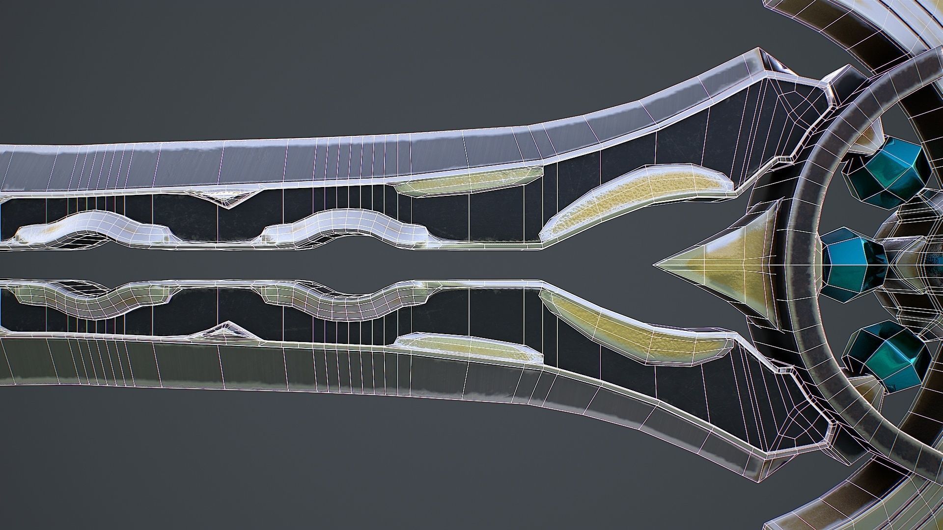 Fantasy Sword 7 3D Model Low-poly 3D model_7