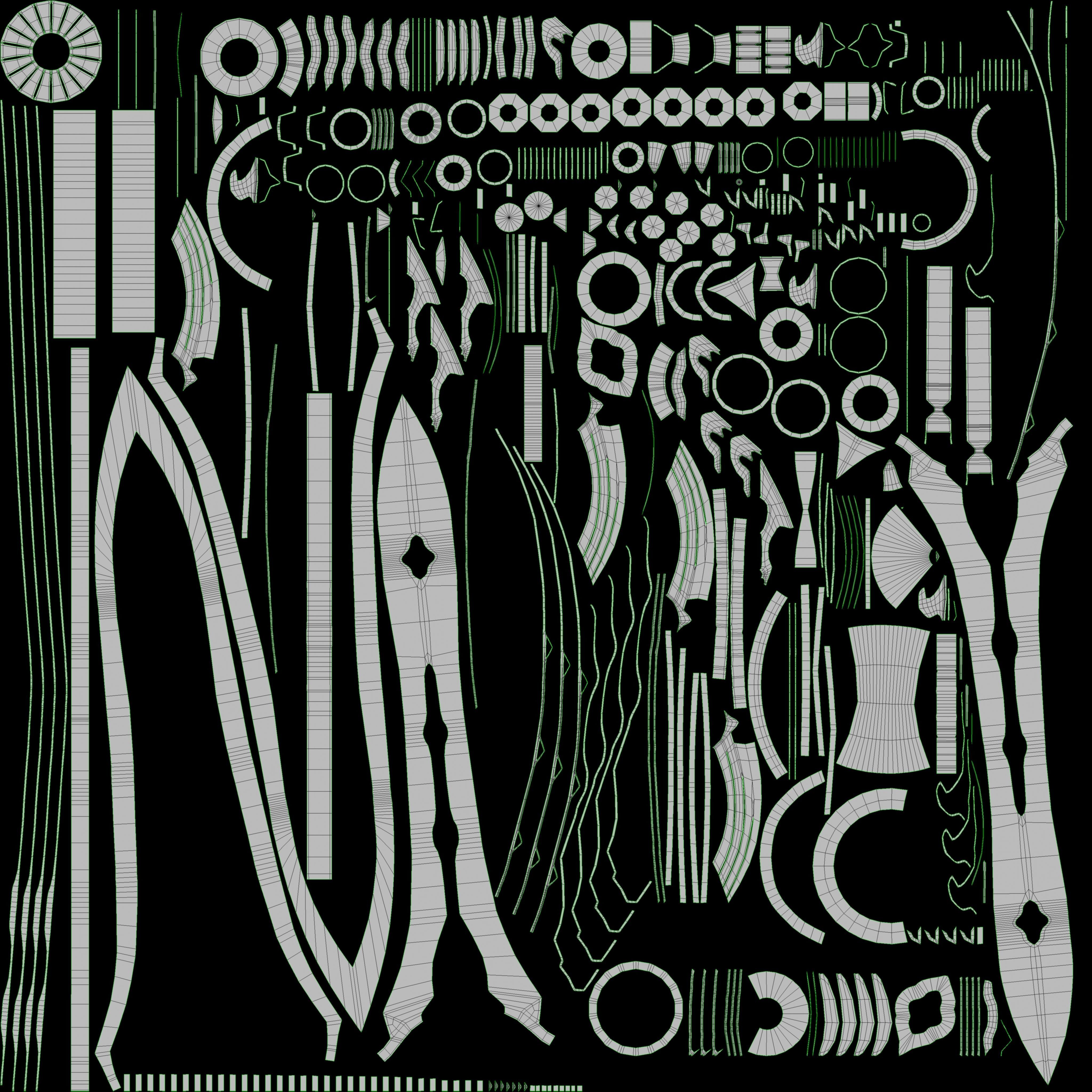 Fantasy Sword 7 3D Model Low-poly 3D model_12