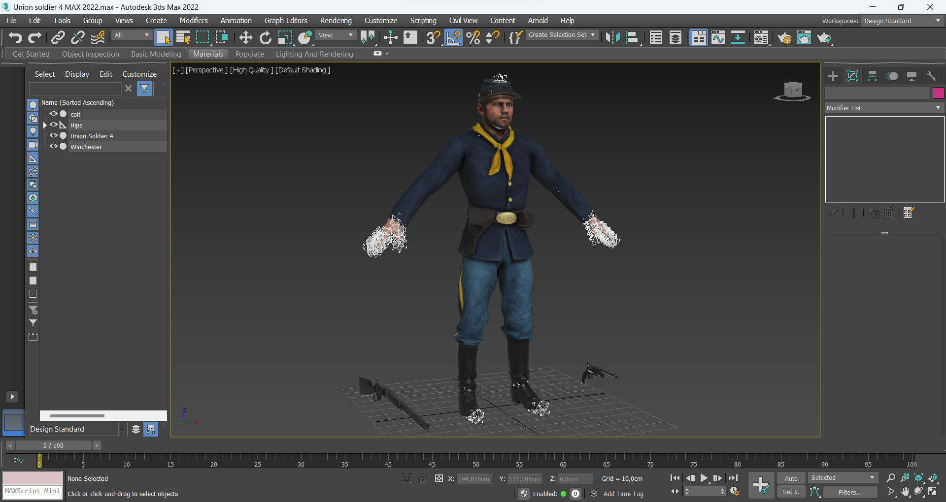 Union Soldier 4 Low-poly 3D model_14
