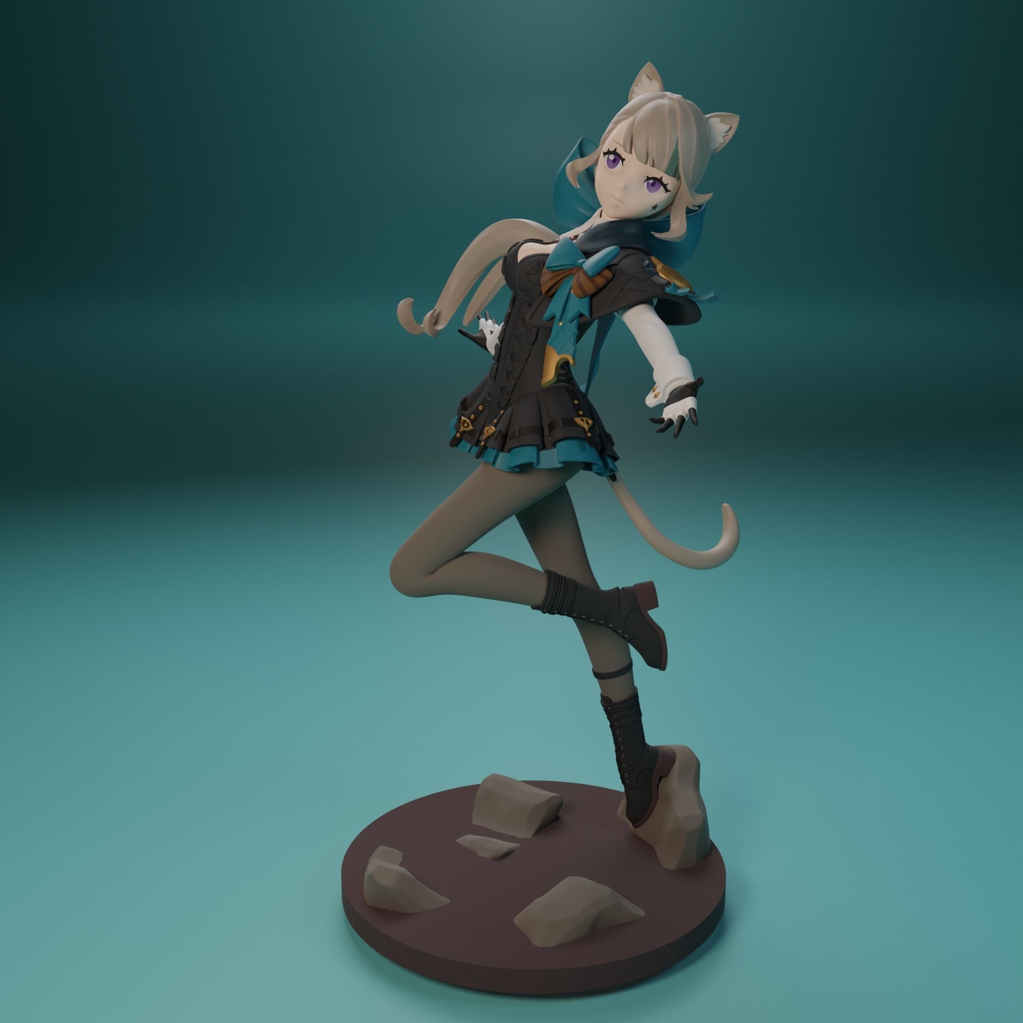 Lynette from Genshin Impact 3D model 3D printable | CGTrader