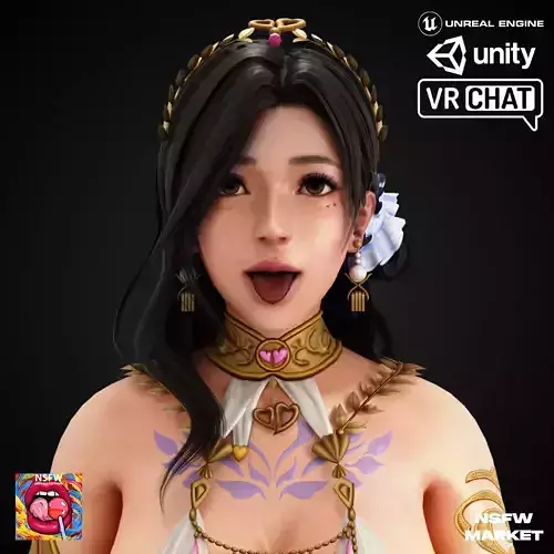 EXCLUSIVE EDITION RIGGED CHARACTER SAYURI - DARE MARINA Low-poly 3D model