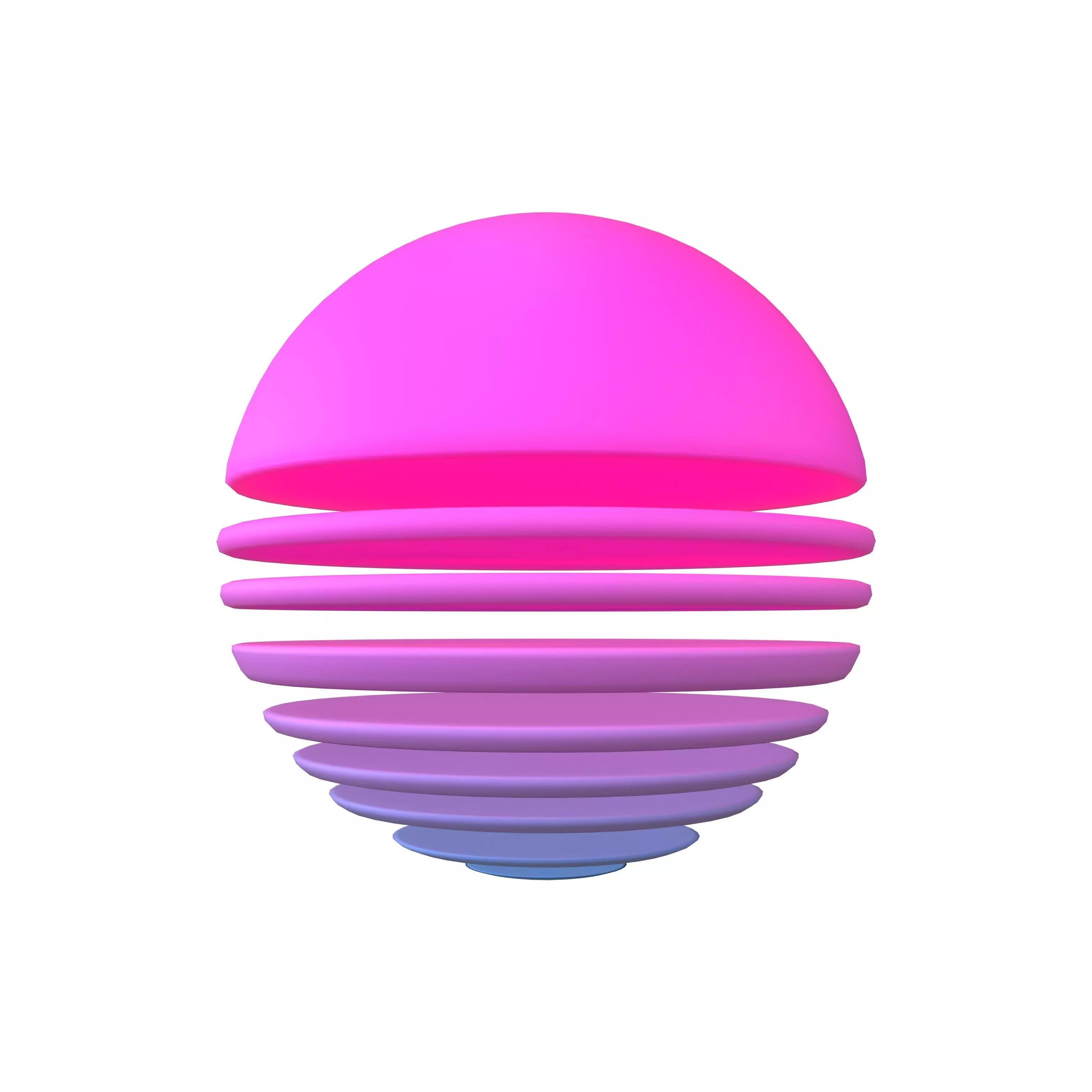 Retro Sun Icon v2 002 Low-poly 3D model_0