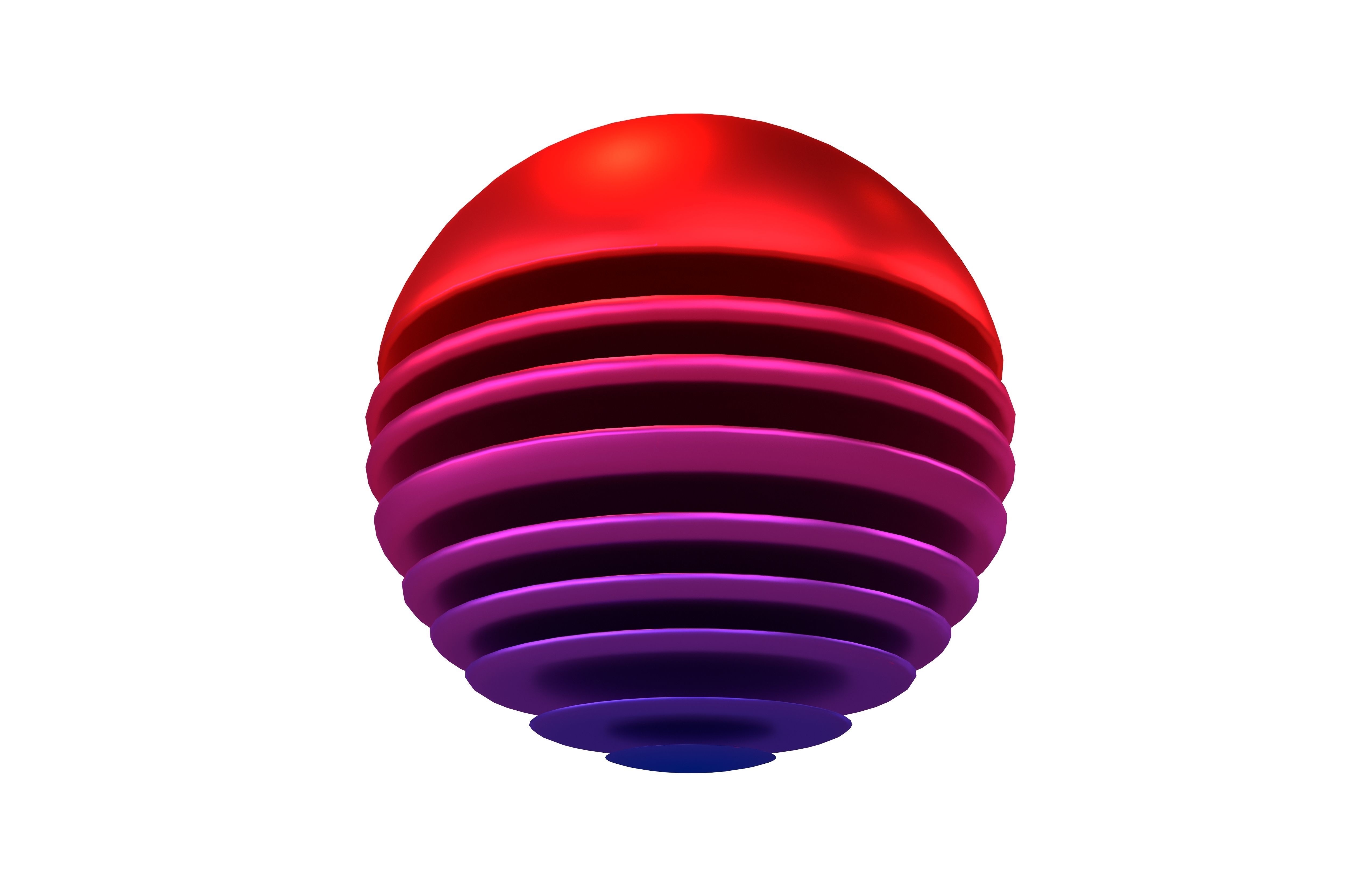 Retro Sun Icon v2 007 Low-poly 3D model_2