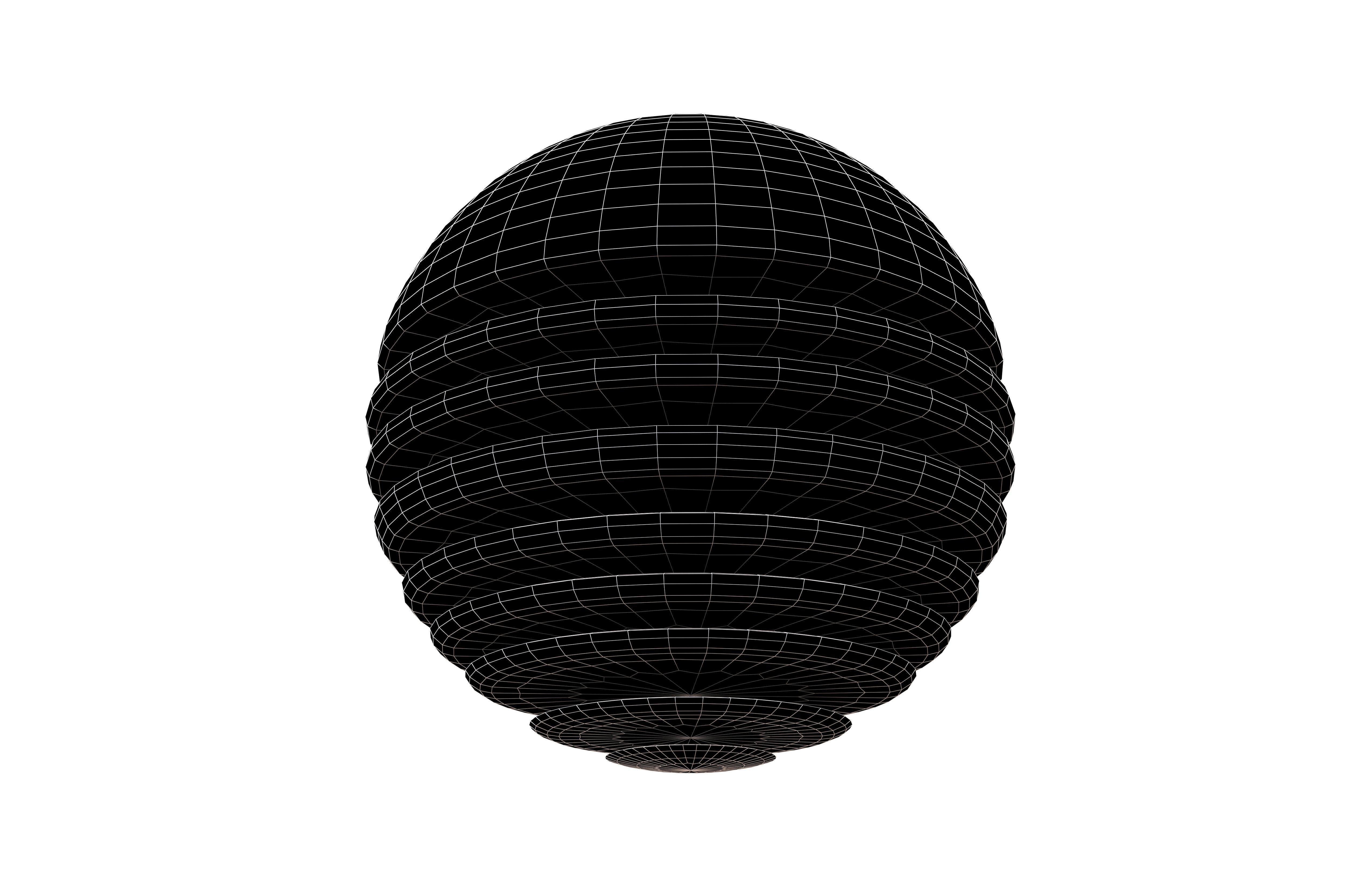 Retro Sun Icon v2 007 Low-poly 3D model_7