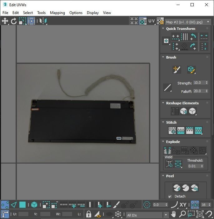 Retro Computer Keyboard 3D model_46