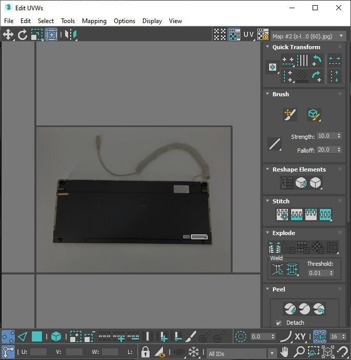 Retro Computer Keyboard 3D model_45