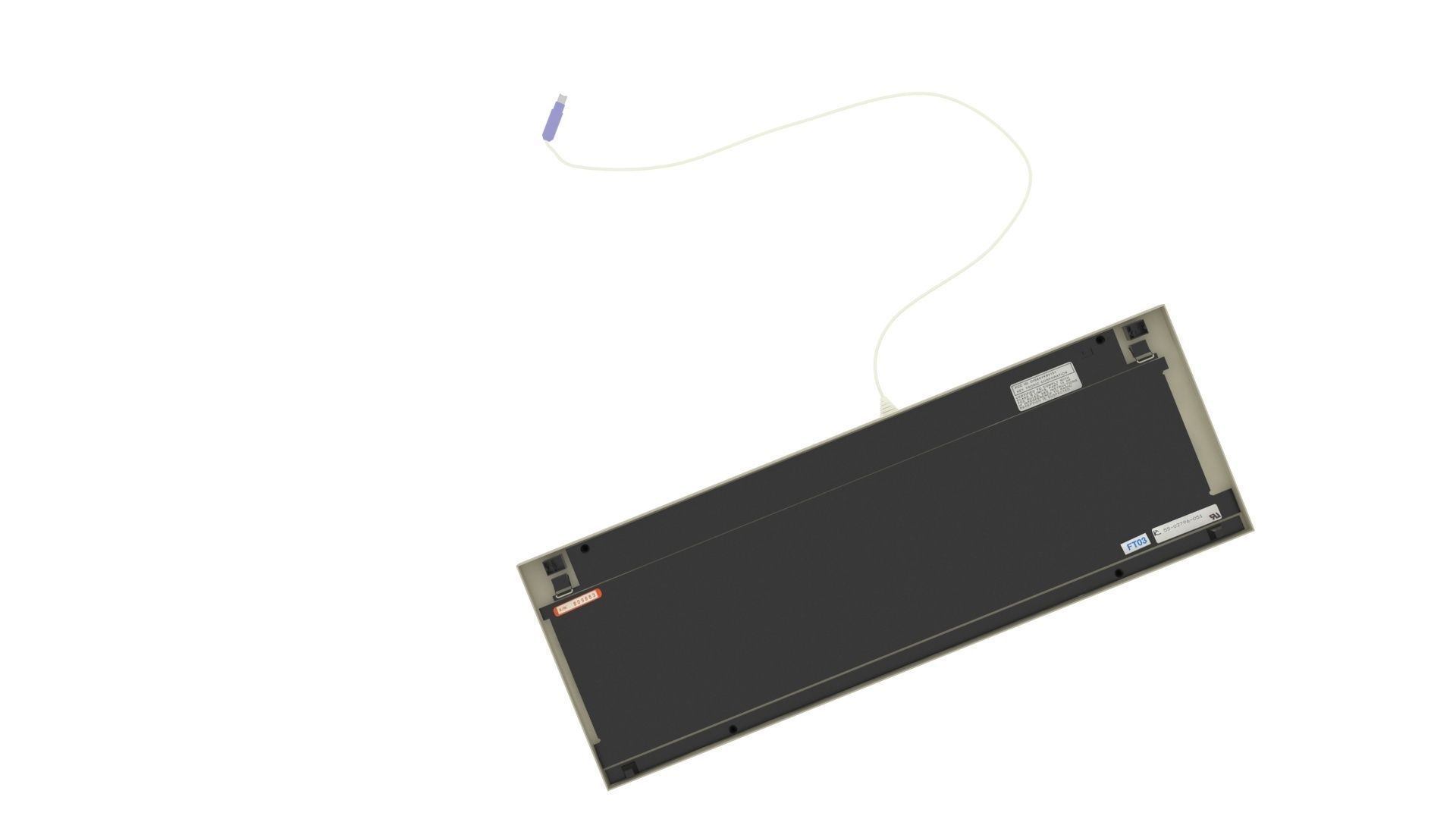 Retro Computer Keyboard 3D model_19