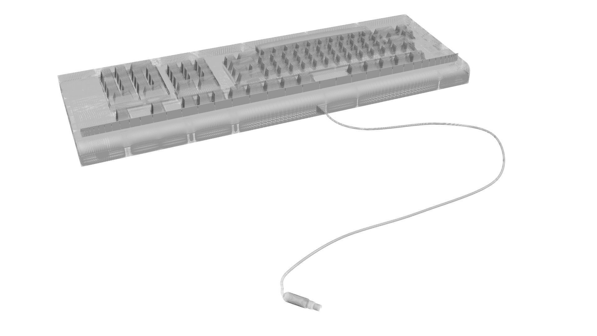 Retro Computer Keyboard 3D model_25
