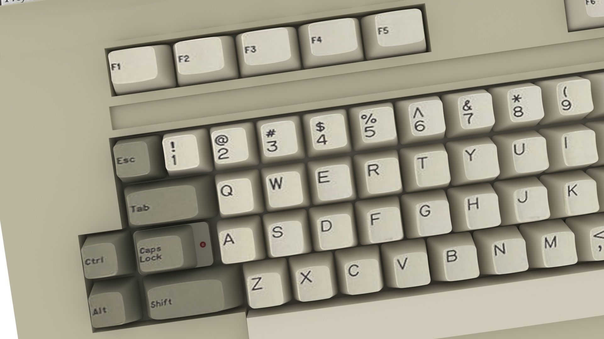 Retro Computer Keyboard 3D model_10