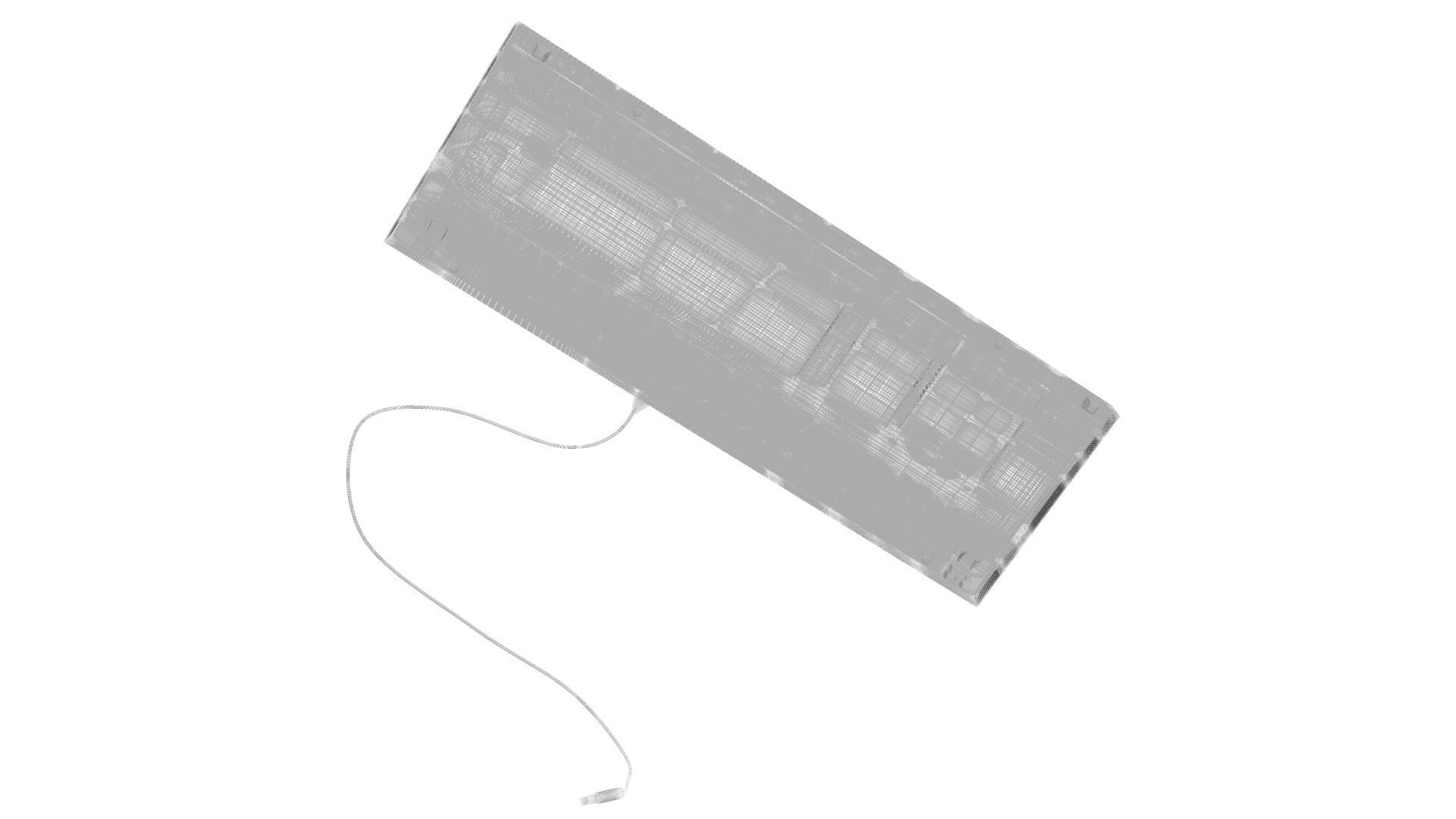 Retro Computer Keyboard 3D model_27