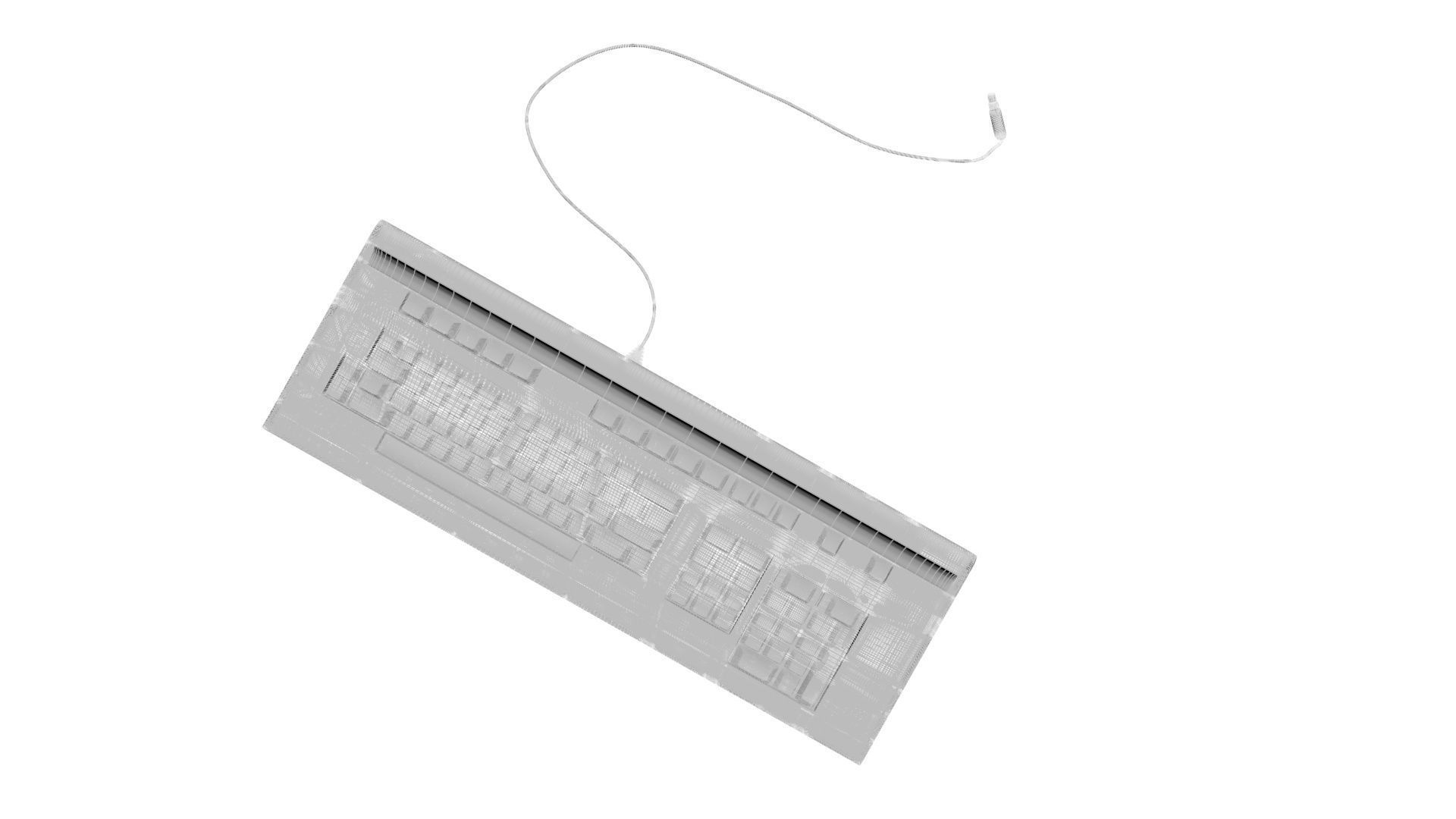 Retro Computer Keyboard 3D model_24