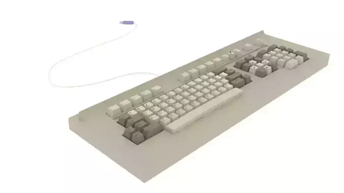 Retro Computer Keyboard 3D model