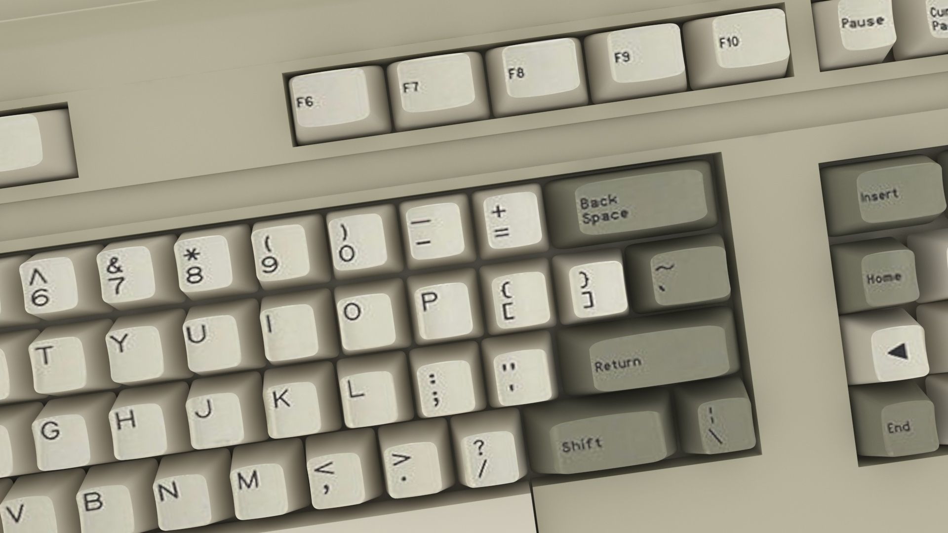 Retro Computer Keyboard 3D model_11