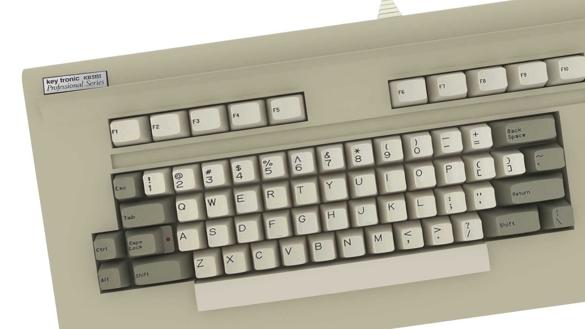 Retro Computer Keyboard 3D model_15