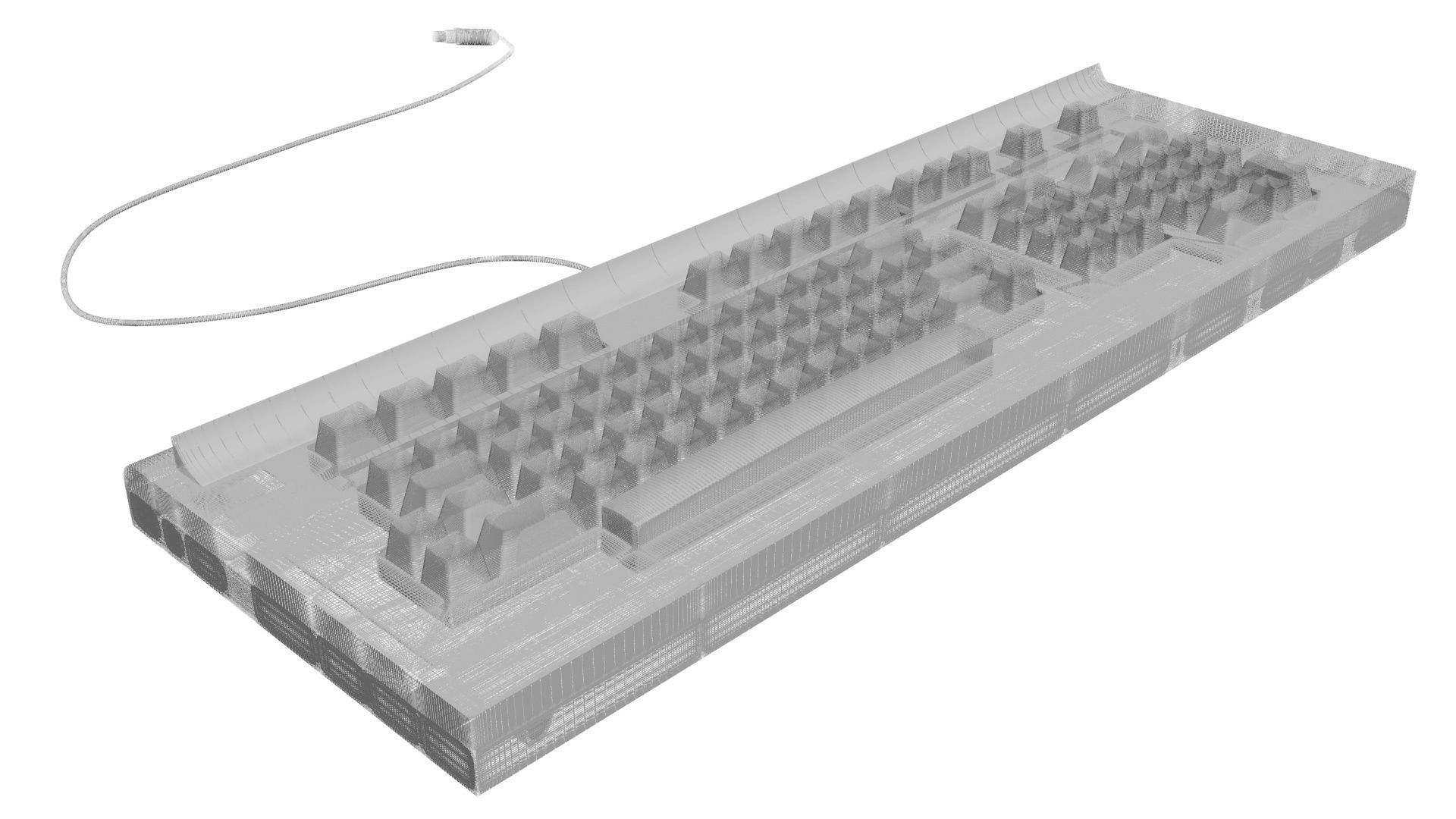 Retro Computer Keyboard 3D model_23