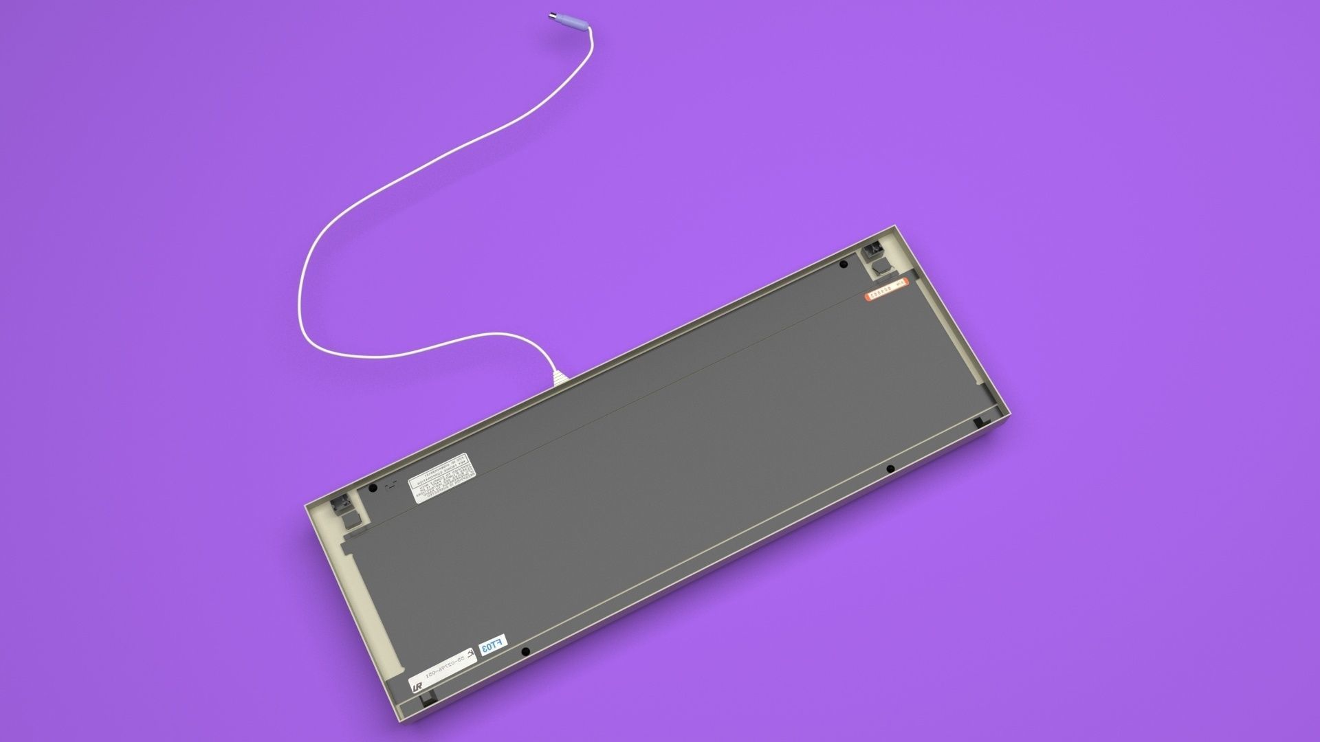 Retro Computer Keyboard 3D model_32