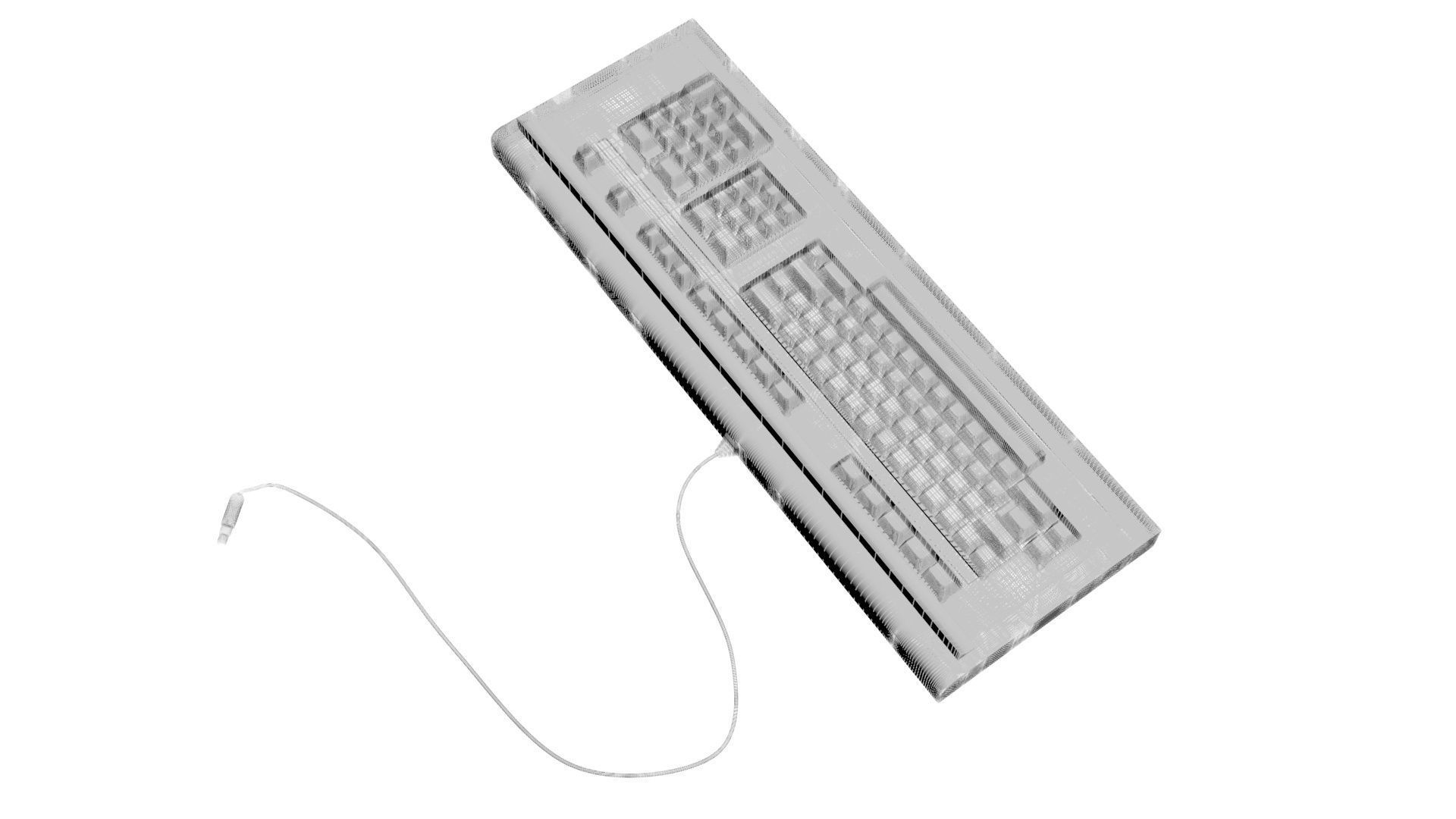 Retro Computer Keyboard 3D model_26
