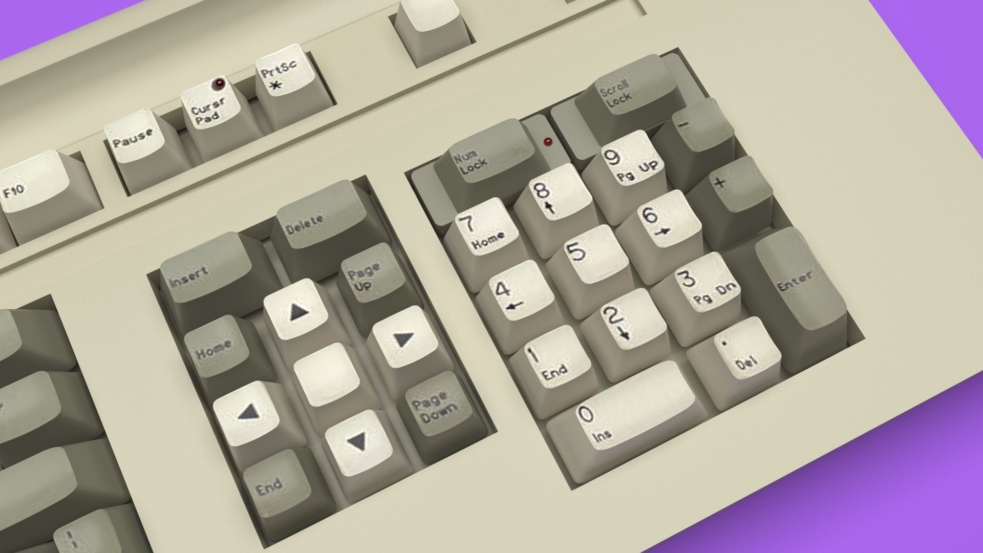 Retro Computer Keyboard 3D model_40