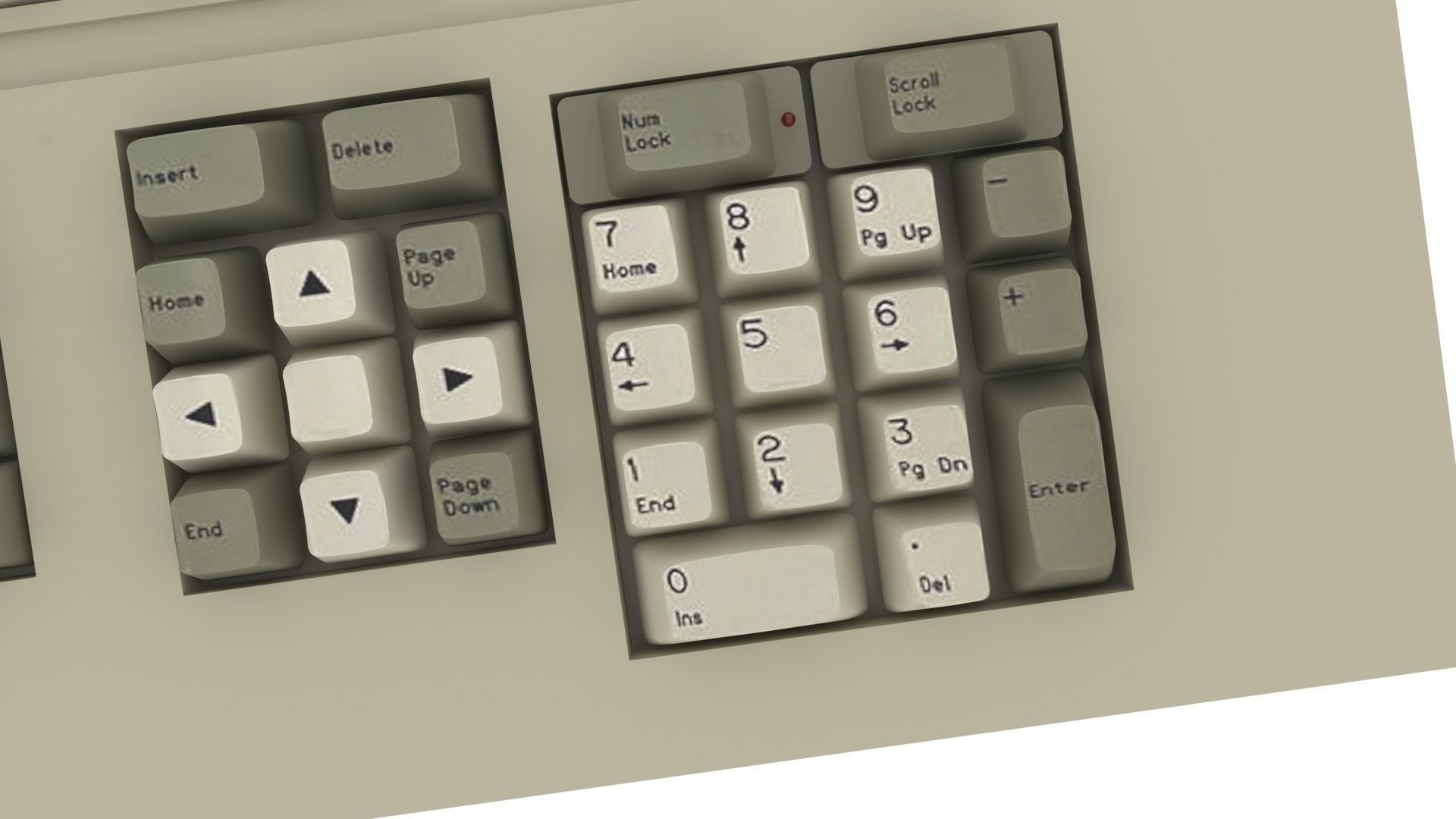 Retro Computer Keyboard 3D model_13